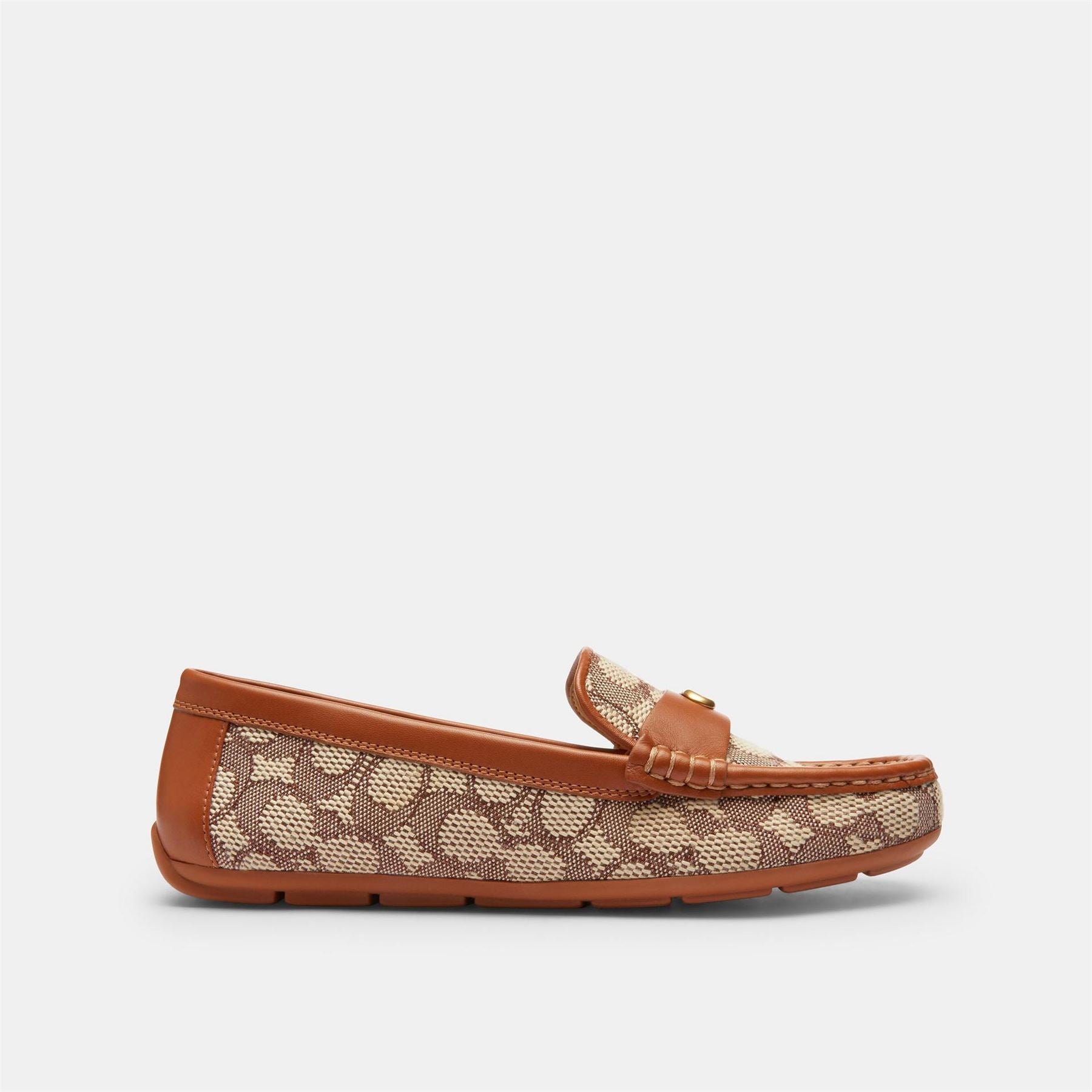 Coach C Driver Round Toe Penny Loafers