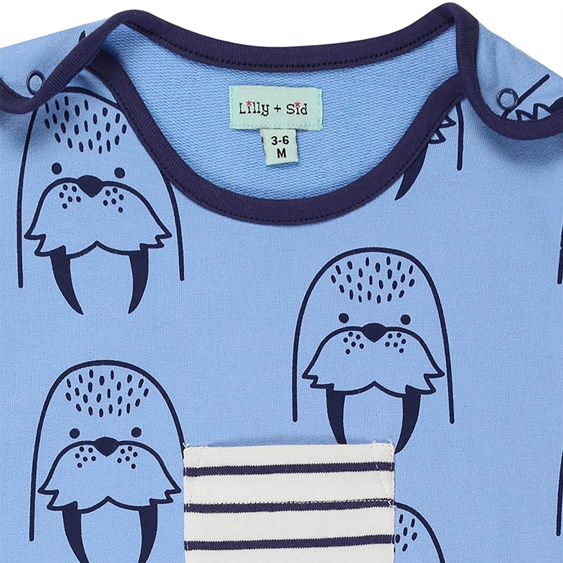 Lilly and Sid Crew Neck Short Sleeve Animal Patterned Dungaree Set