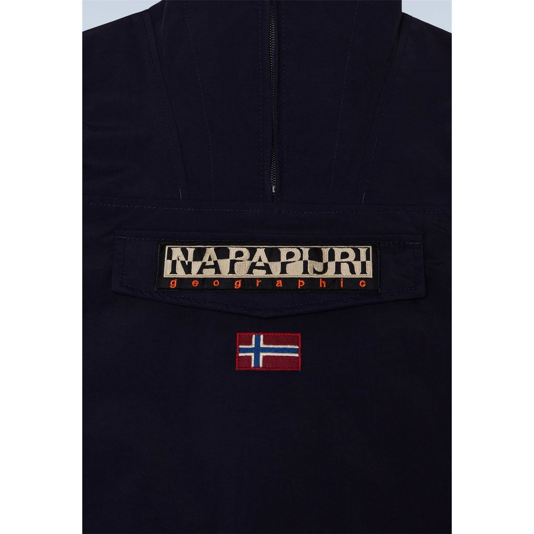 Napapijri Rainforest Solid Patterned Hooded Chest Pocket Rain Jacket