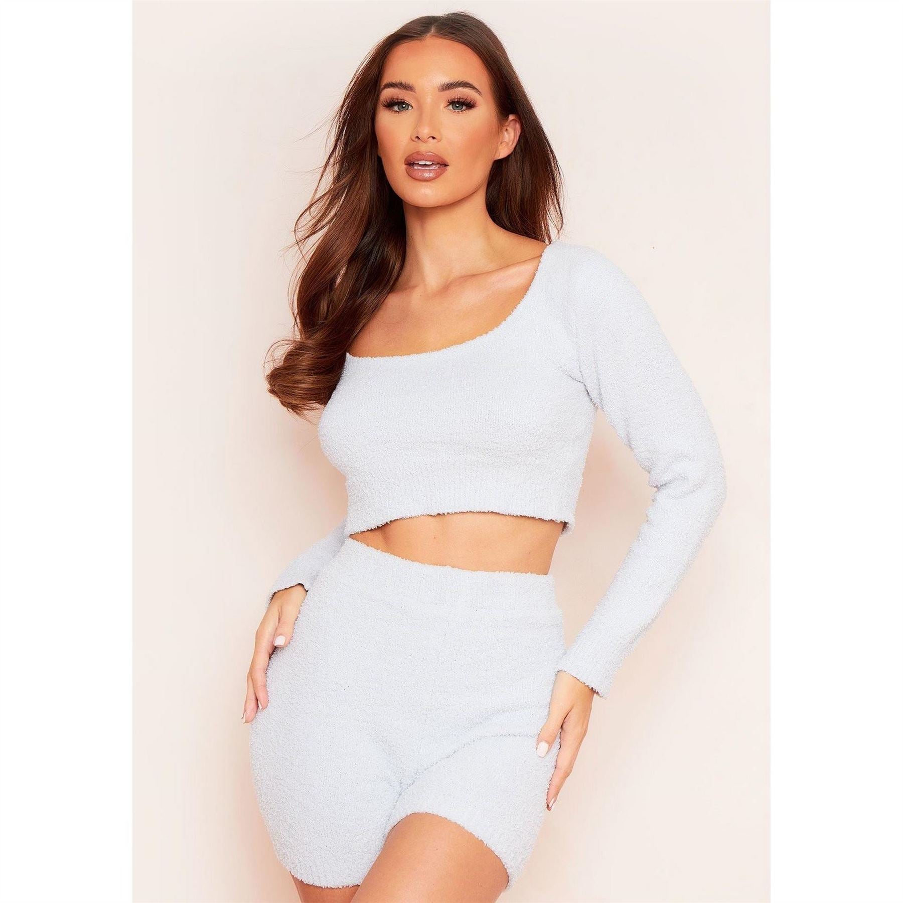 Missy Empire Borg Scoop Neck Crop Top