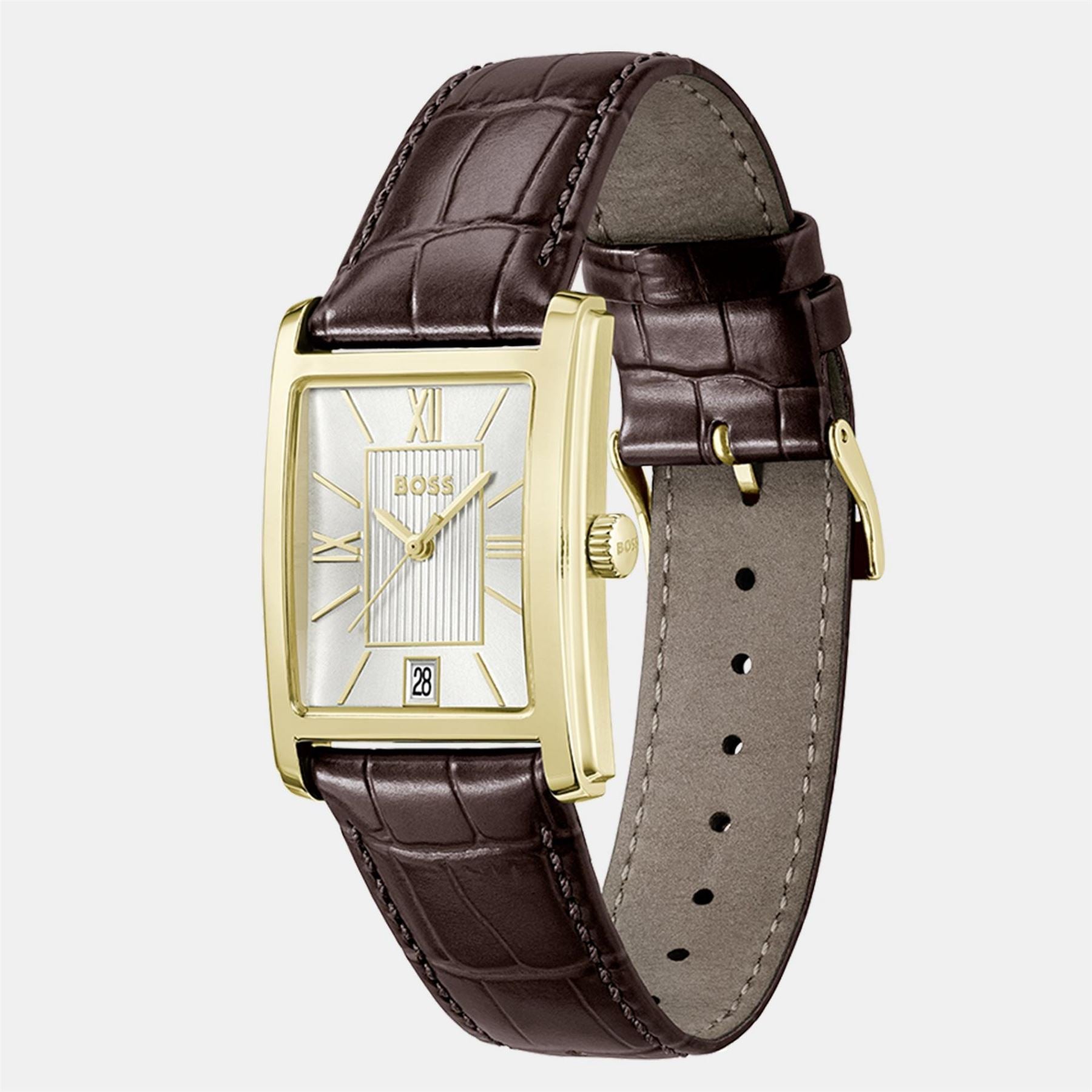 Boss Principle Dress Watch With Leather Strap