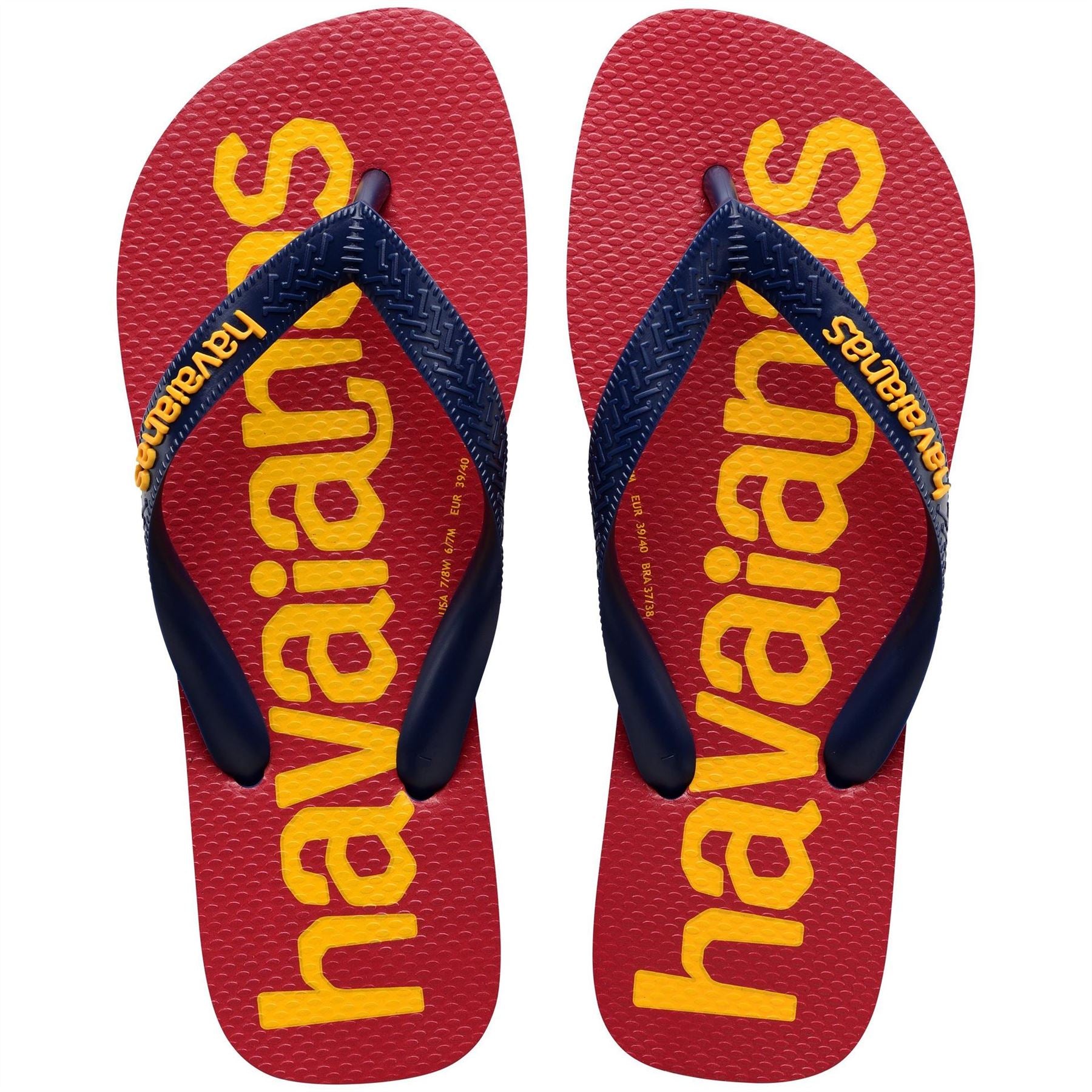 Havaianas Womens Hav. Top Logomania 2 Navy Blue 35 3 Flip Flops