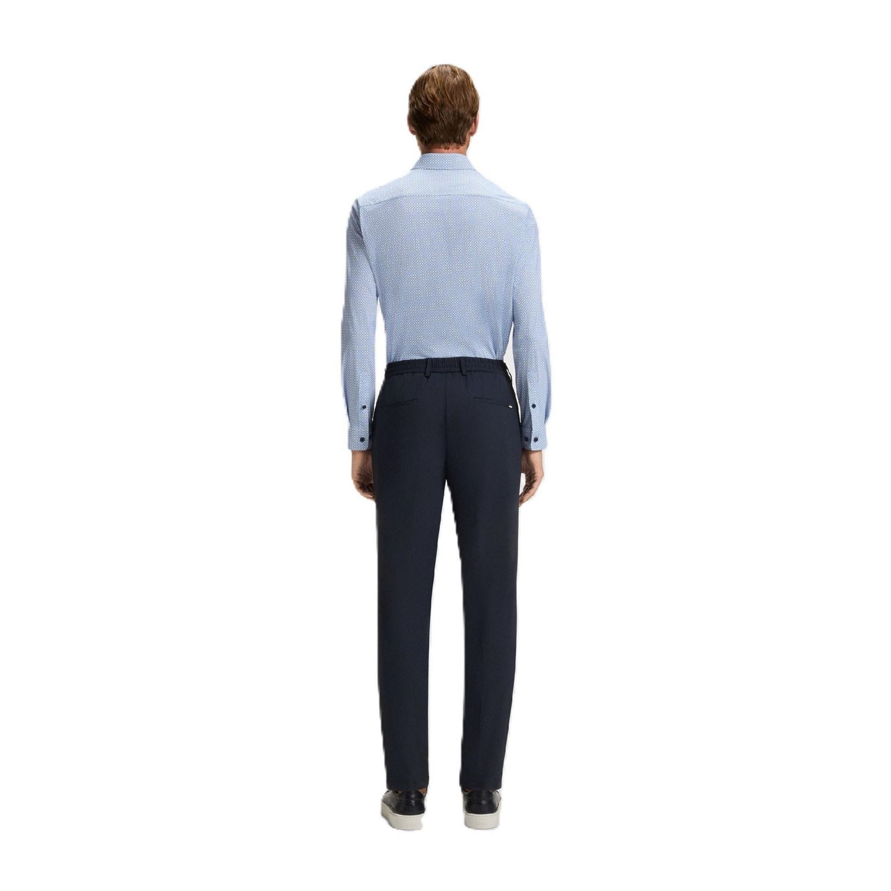 Boss Geniusj Solid Patterned Straight Chinos