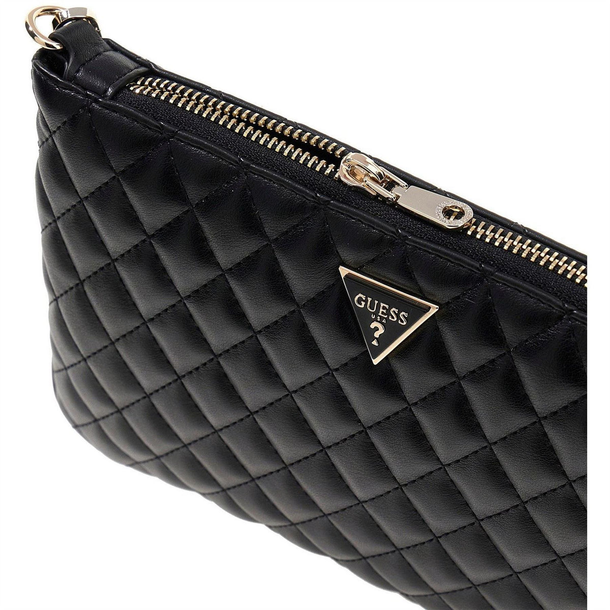 Guess Quilt Wallet on Chain with Gold Tone Hardware