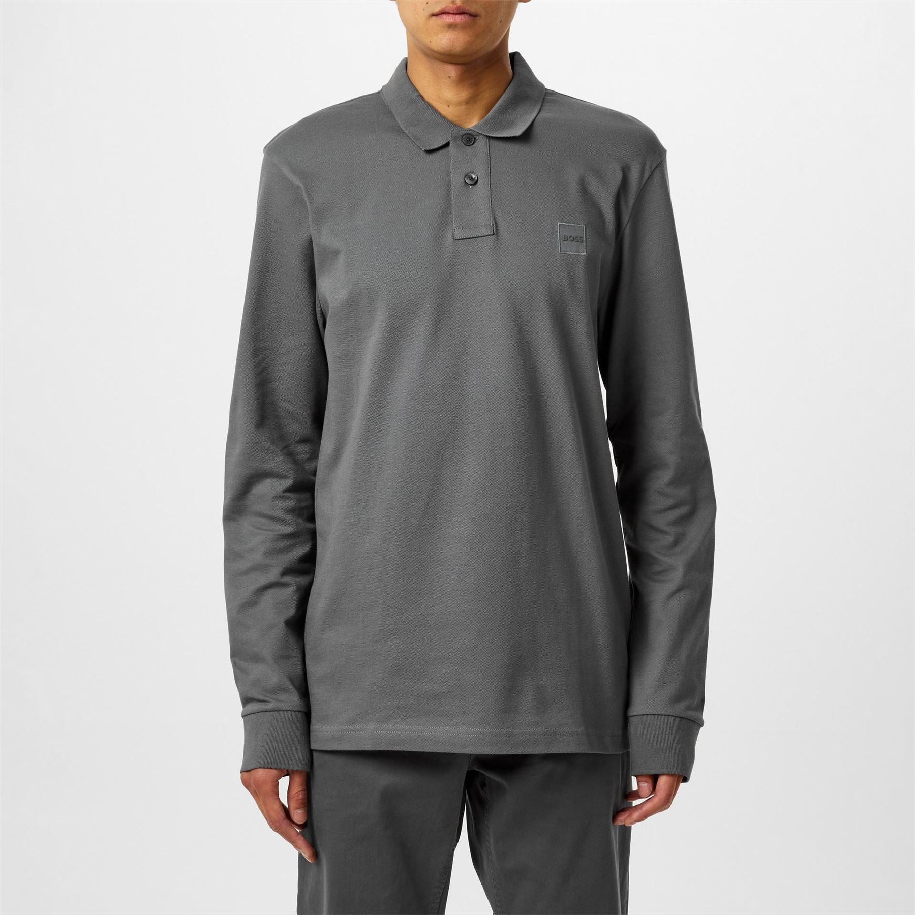 Boss BOSS ORANGE Passerby Premium Cotton Long Sleeve Polo Shirt with Logo Detail