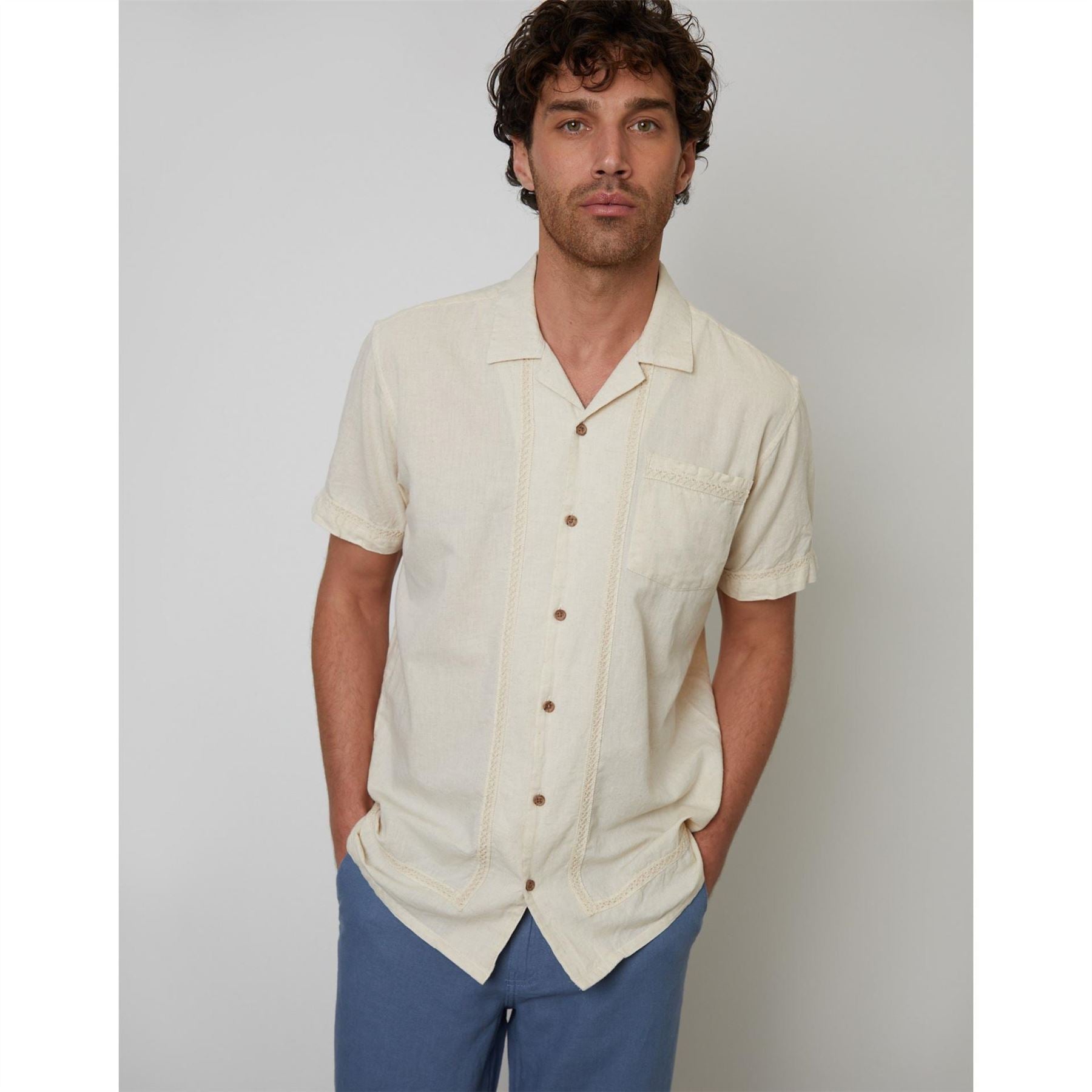 Threadbare Worden Short Sleeve Bowling Shirt