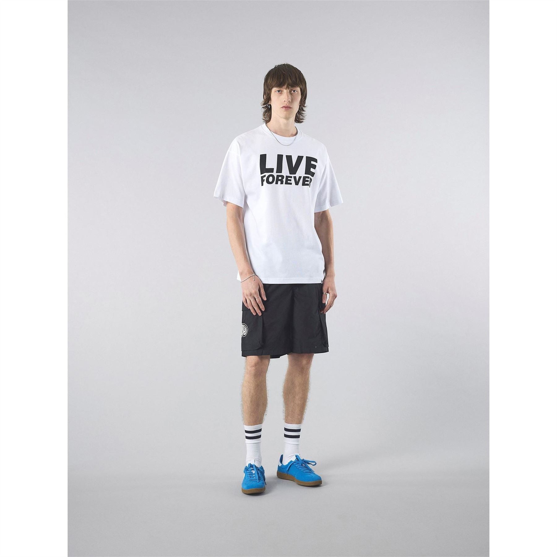 Pretty Green Porsche Live Forever Tour Lettering Graphic Crew Neck Short Sleeve T-Shirt