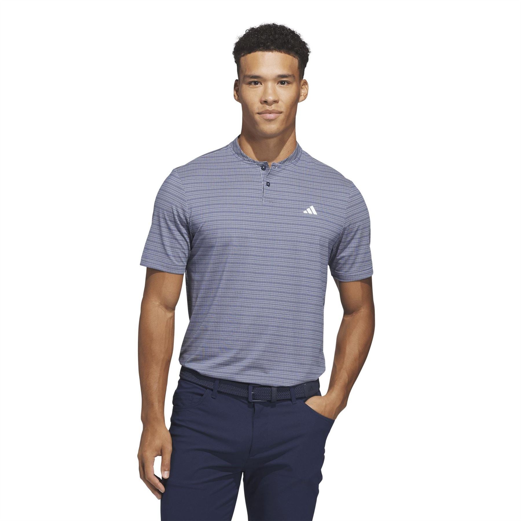 adidas Sport Bold Logo Crew Neck Band Collar Short Sleeve T-Shirt