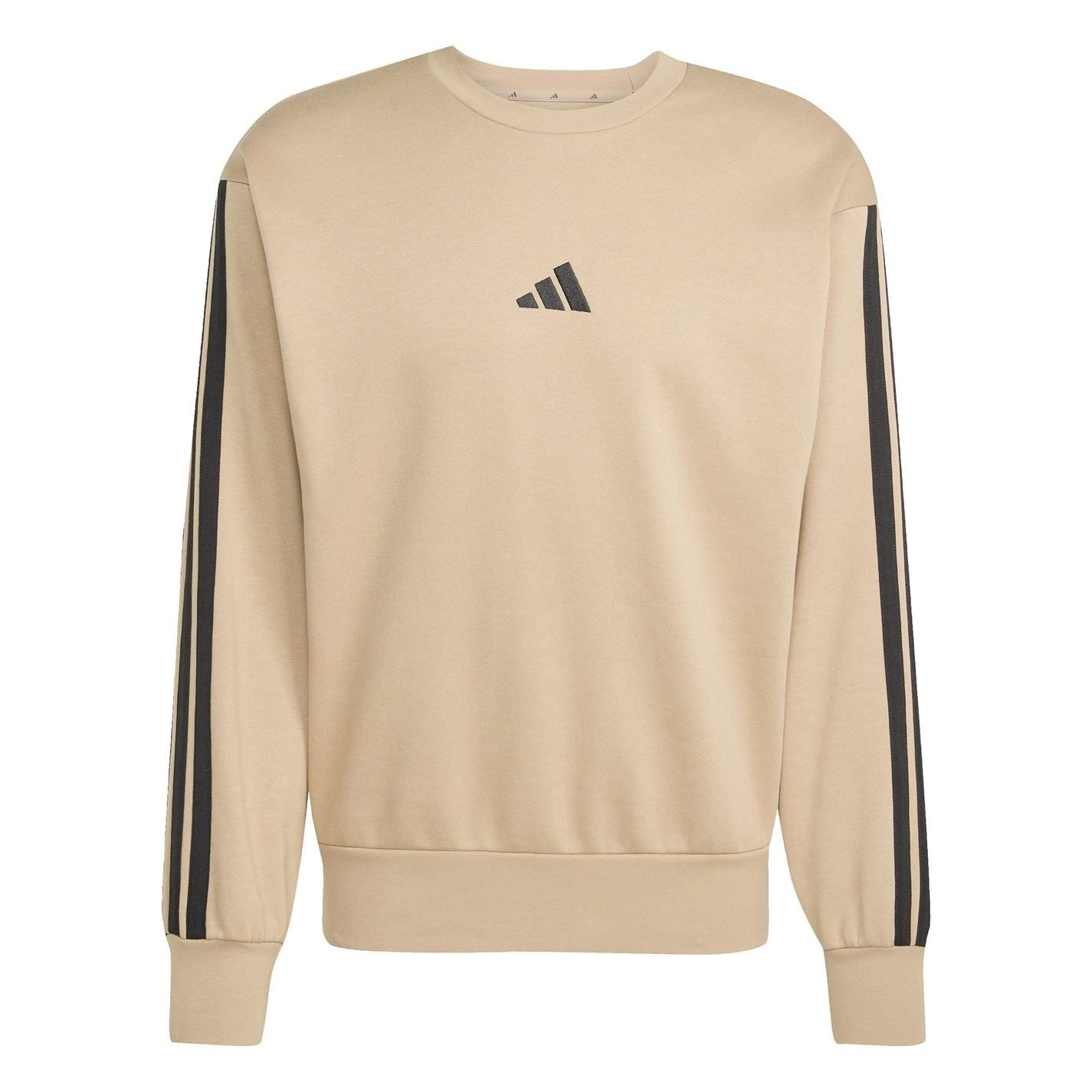 adidas Mens Essentials Crew 3 Stripes Pullover Sweatshirt