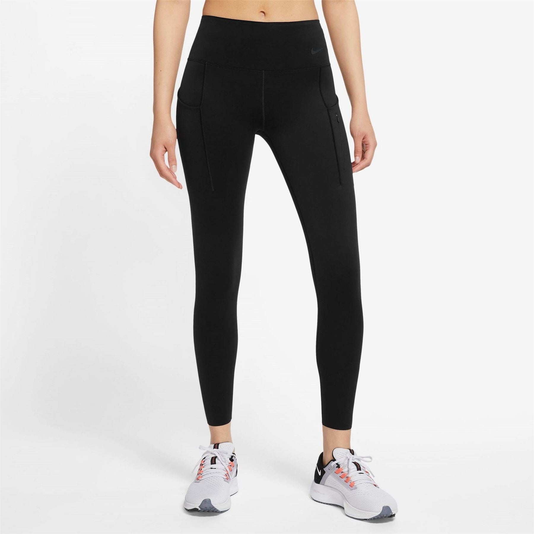 Nike Womens Dri Fit Go Firm Support Mid Rise 7 8 Leggings With Pockets