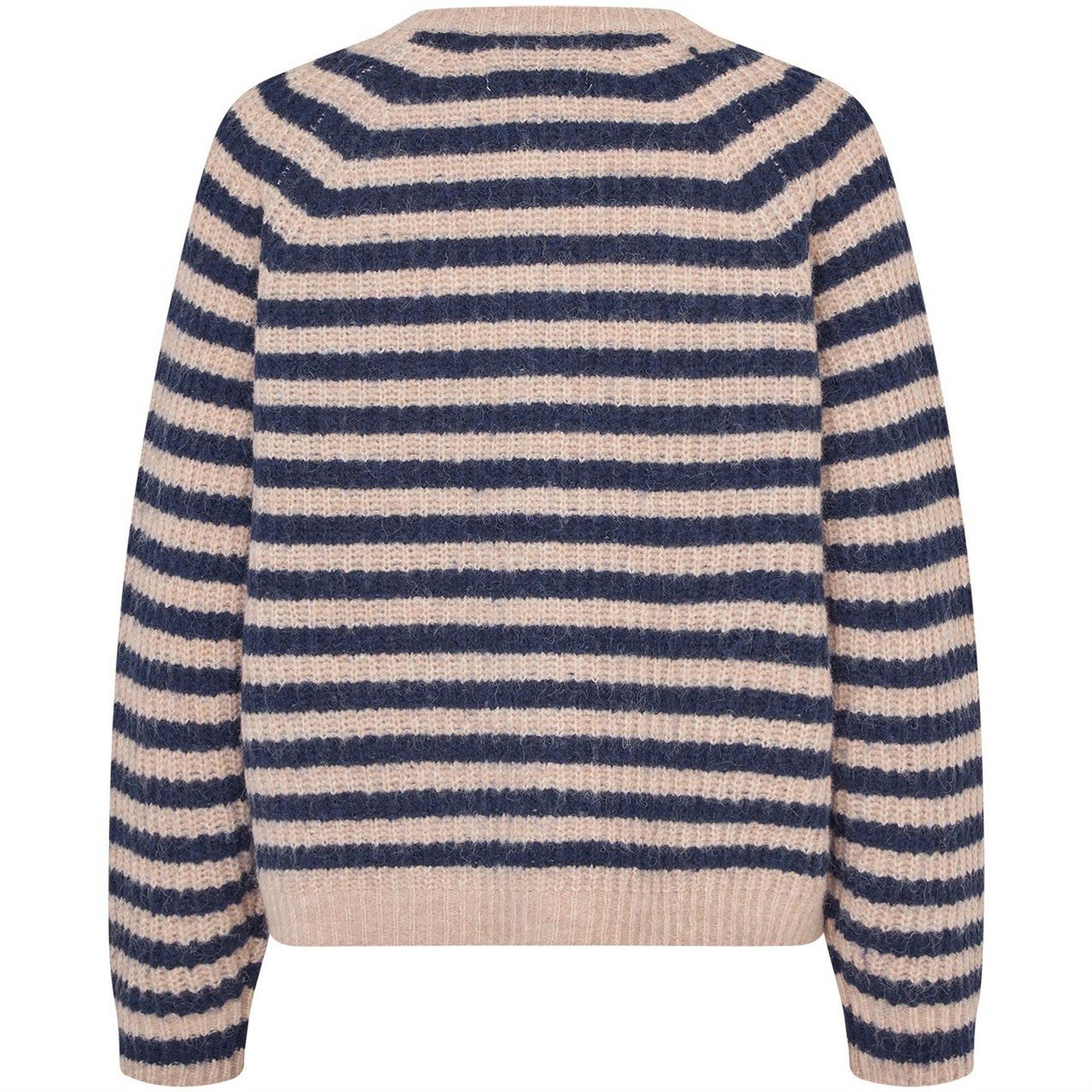 Lollys Laundry Nova Crew Neck Long Sleeve Button Placket Sweater