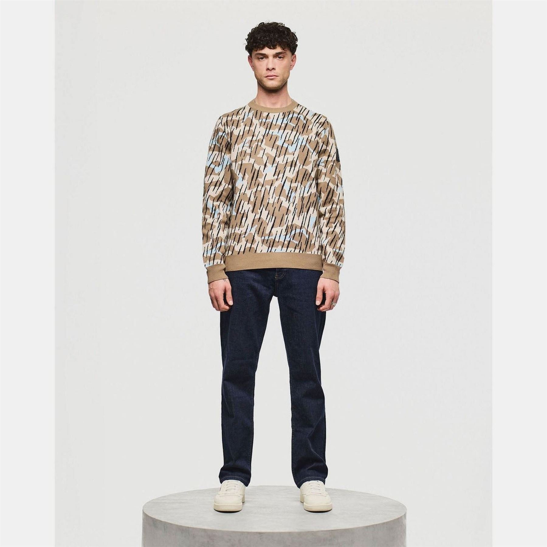 Weekend Offender Difranco Camo Knit Sweater