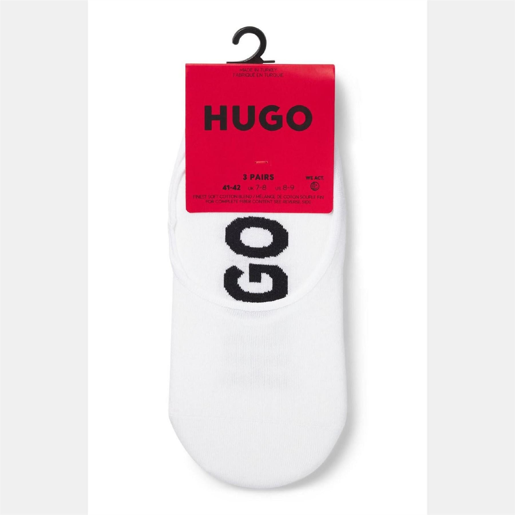 Hugo Pack Of Invisible Socks With Large Logos