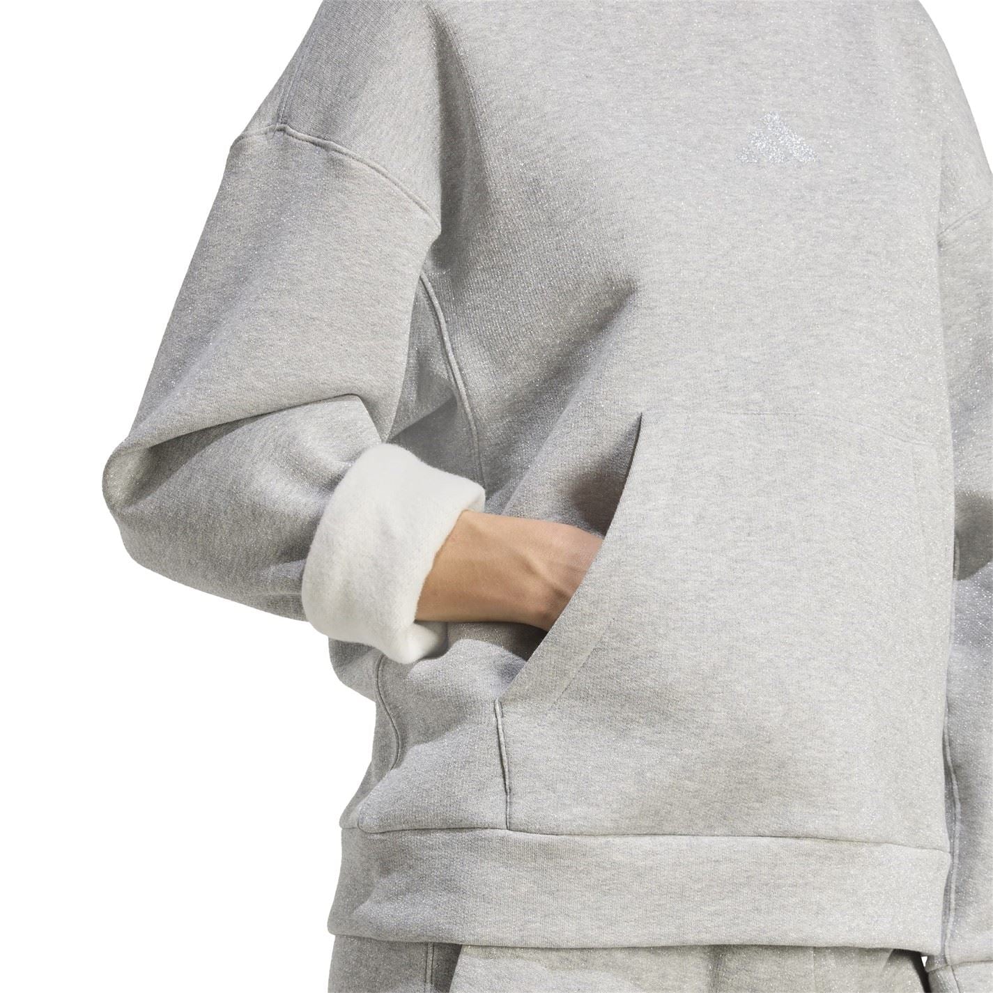 adidas Glitter Hooded Neck Long Sleeve Sweatshirt