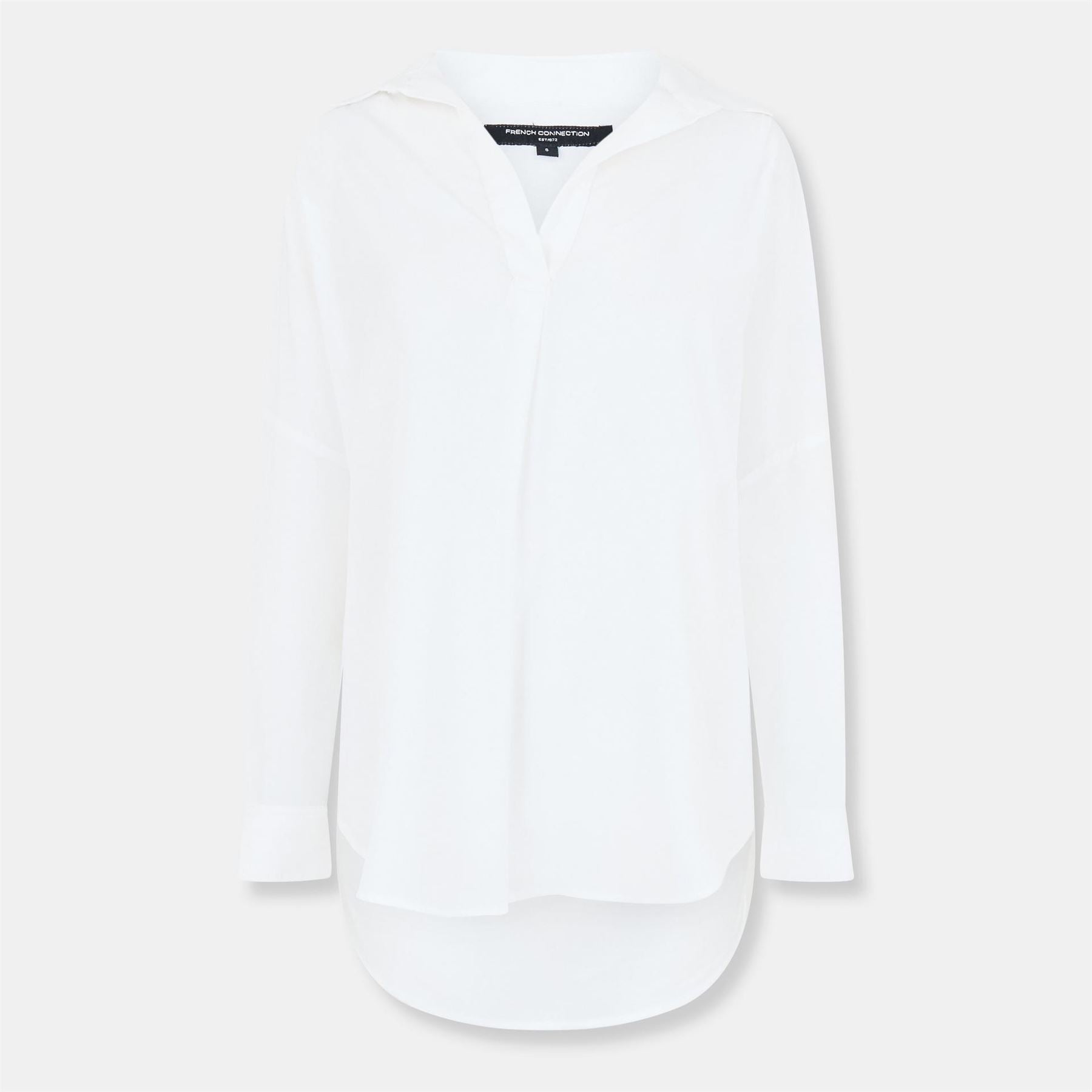 French Connection Recycled Crepe Popover Shirt