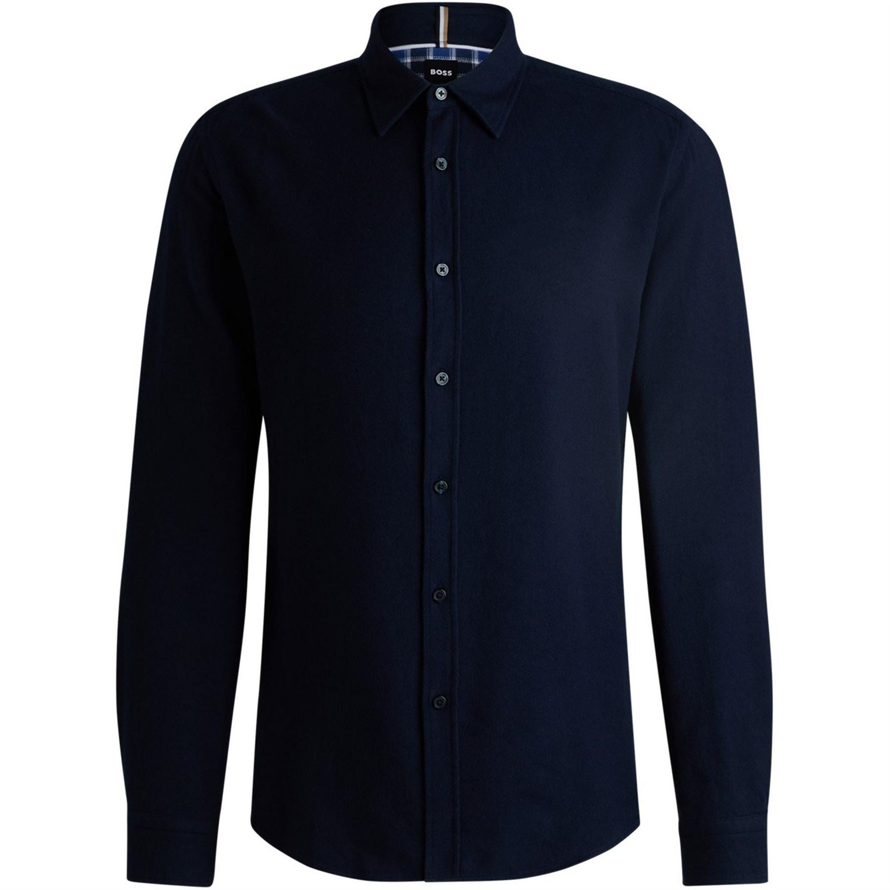 Boss C Roan Kent C 244 Black Long Sleeve Plain Shirt