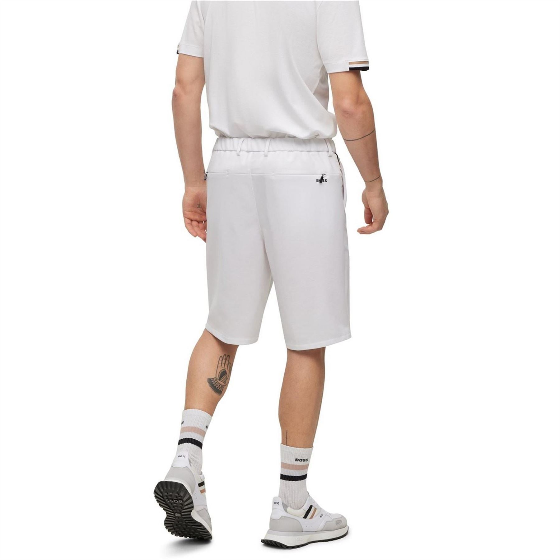 Boss Solid Patterned Hammer Chino Shorts