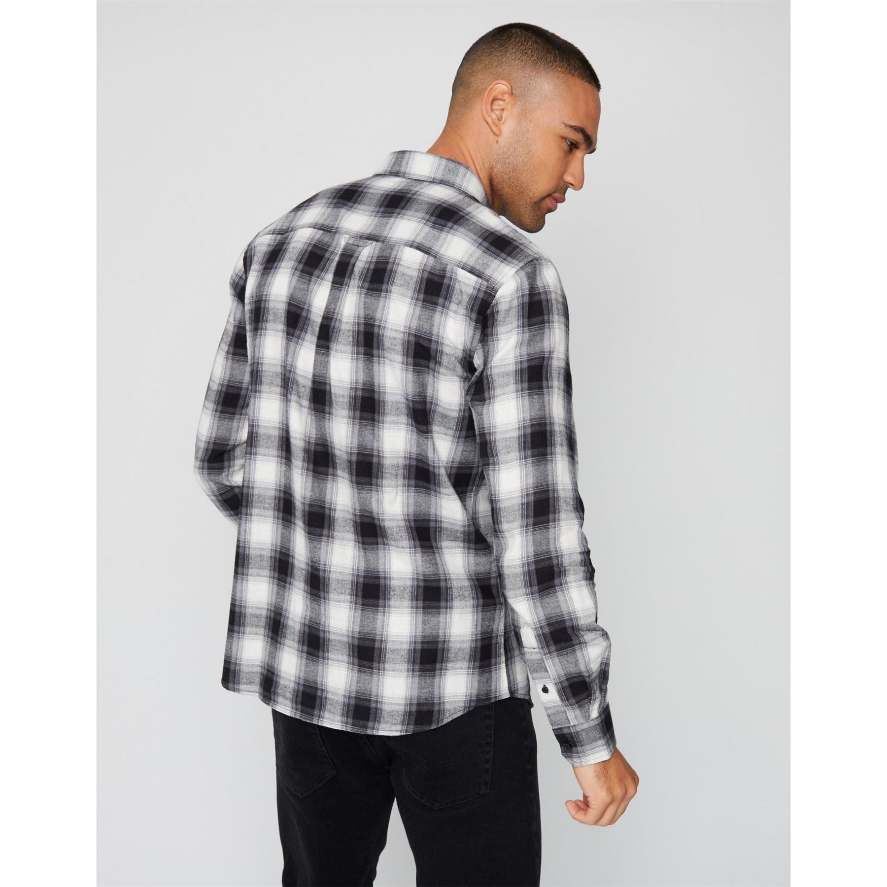 Threadbare Flannel Check Long Sleeve Shirt