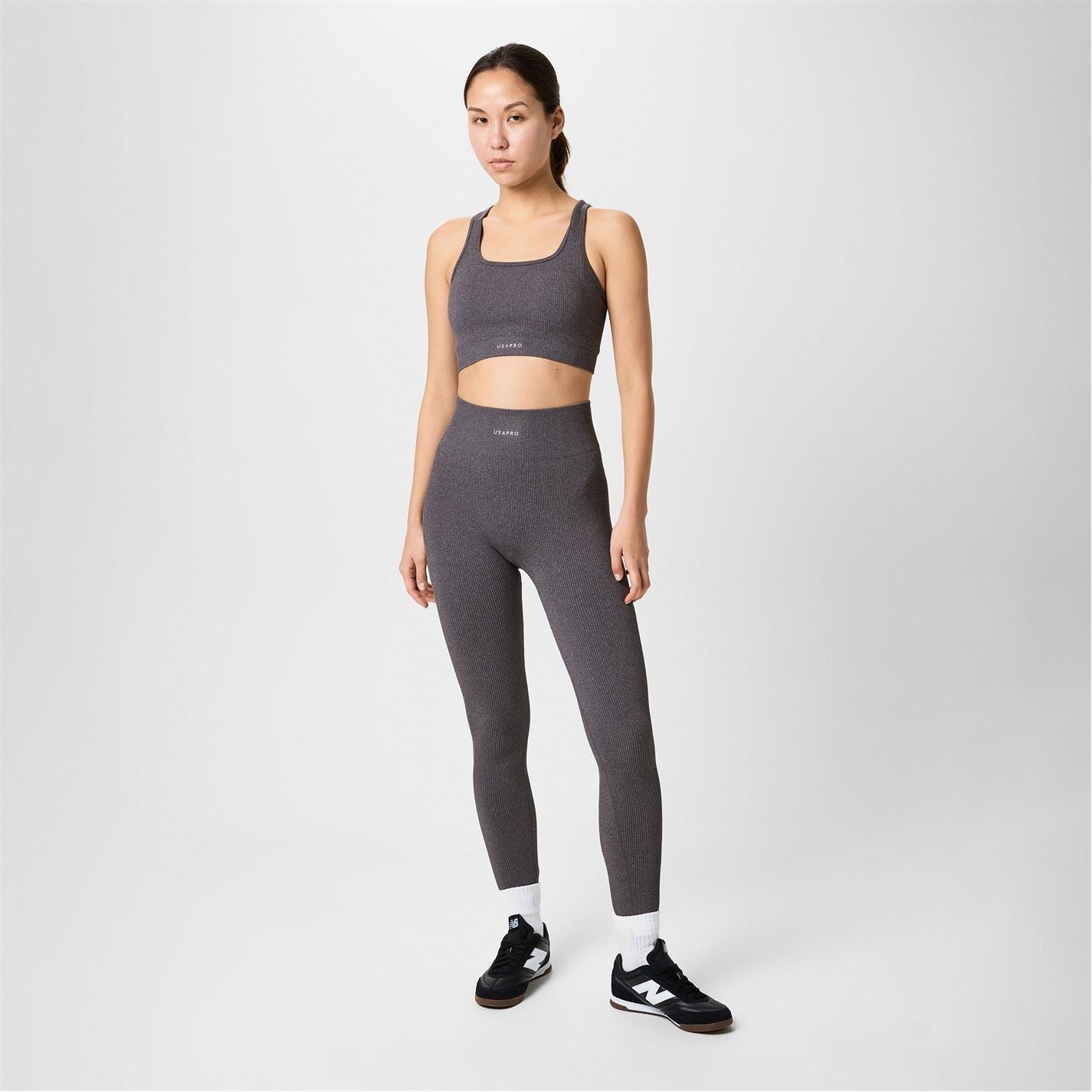 USA Pro Womens Pro Seamless Ribbed Bra