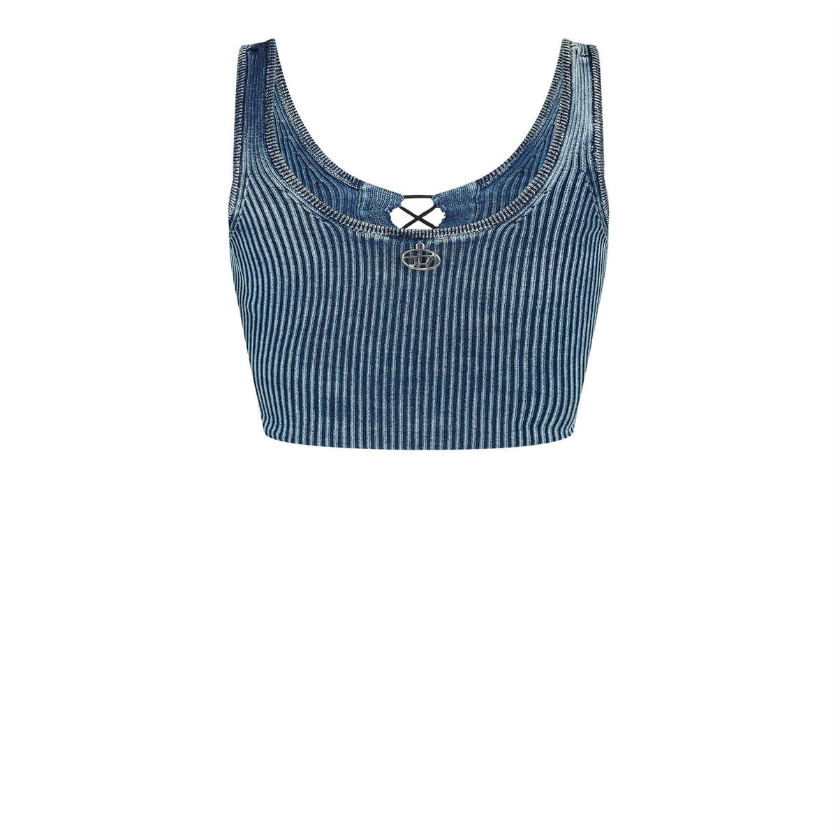 Diesel Lace-Up Scoop Neck Sleeveless Bralet Tank
