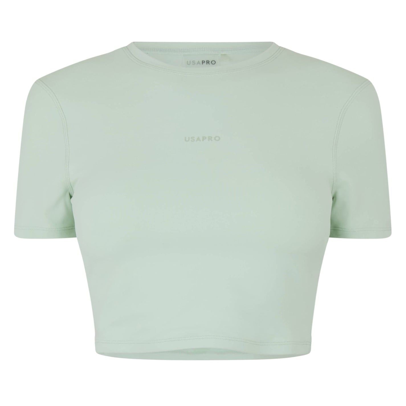 USA Pro Womens Pro Training Ss Crop T-Shirts