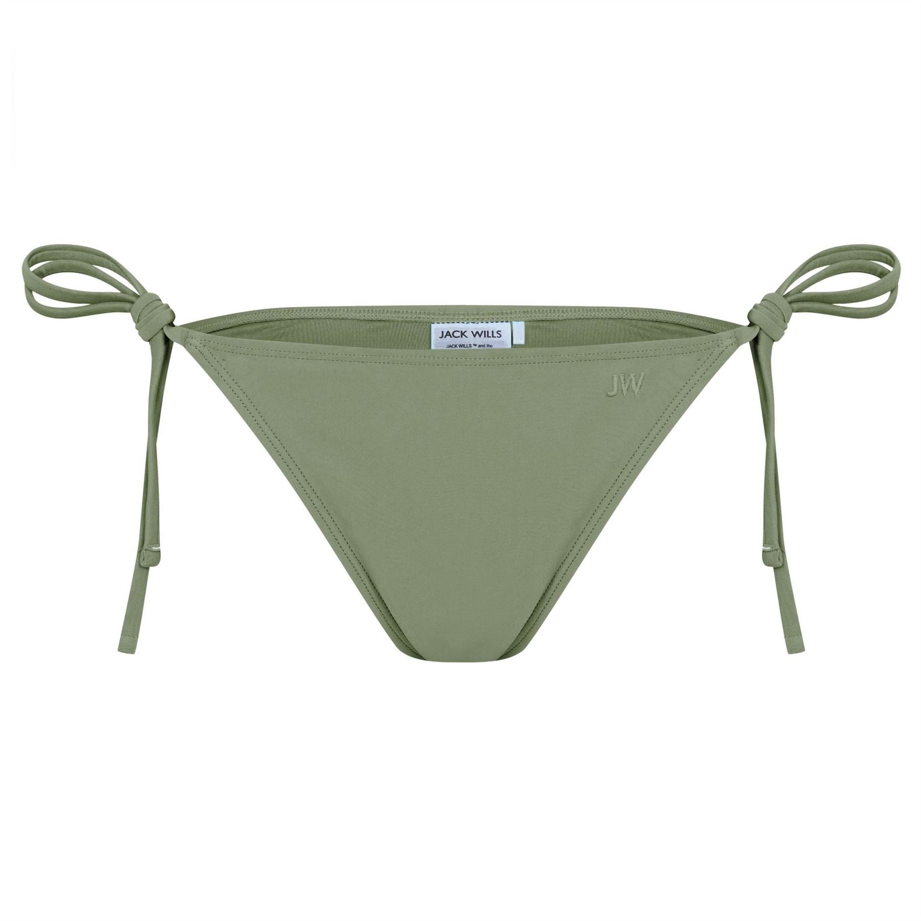 Jack Wills Embroidered Tie Side Bikini Bottoms