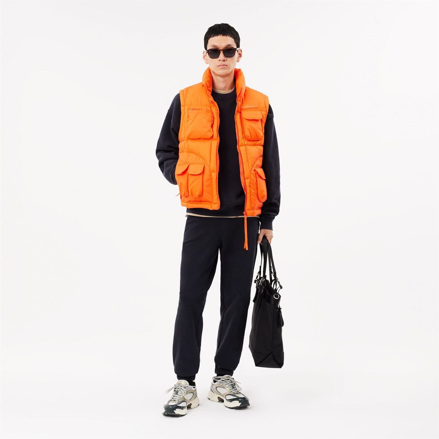 Lacoste Solid Patterned Elasticated Cuff Sweatpants