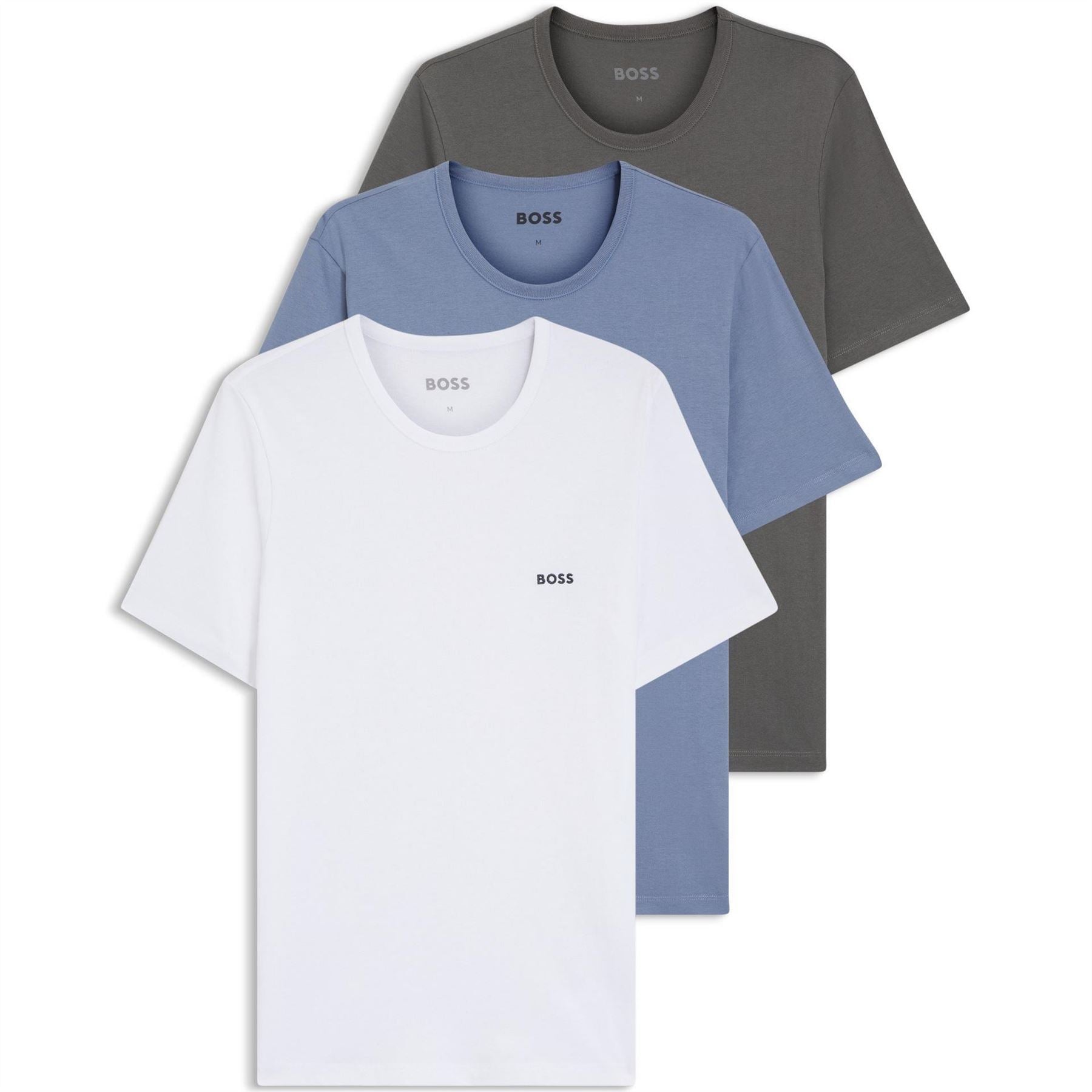 Boss BOSS Bodywear 3 Pack Premium Cotton T Shirts   Crew Neck