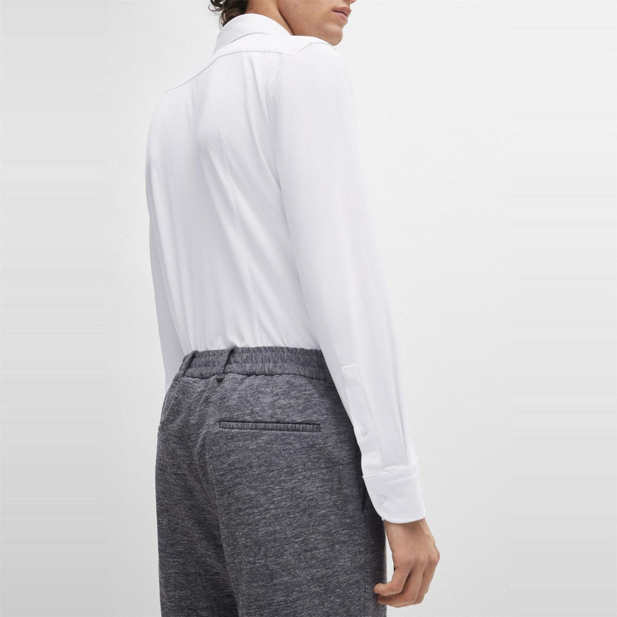 Boss Point Collar Long Sleeve Regular Fit Oxford Shirt