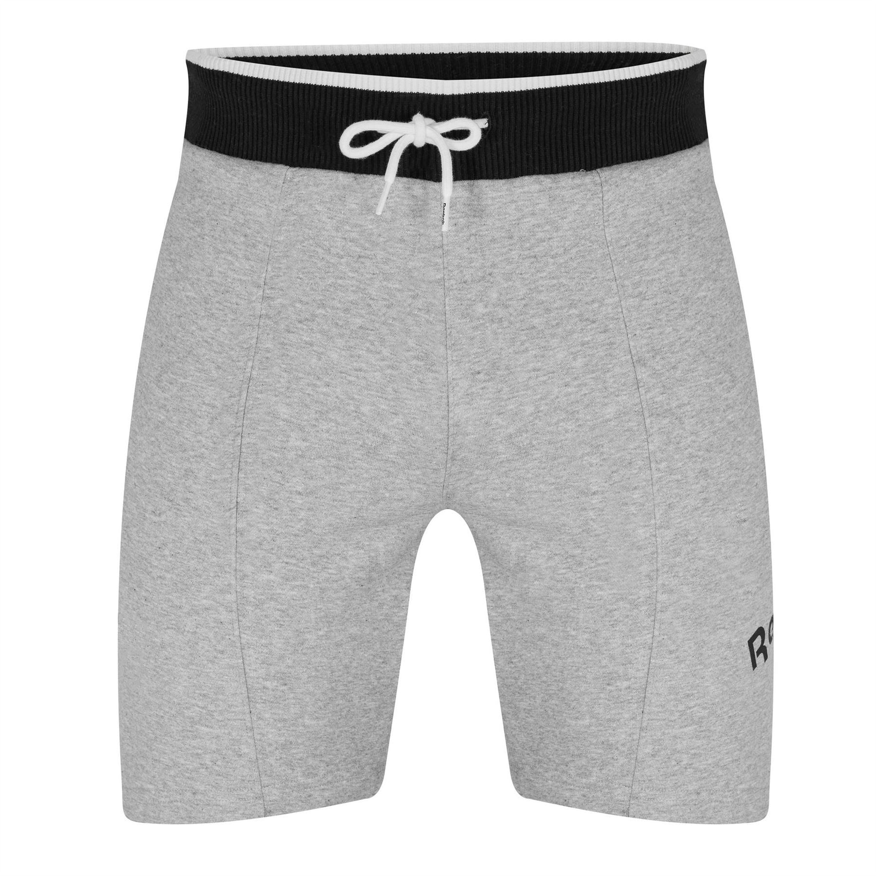 Reebok Mens Identity Arch Logo Fleece Shorts Jogger Shorts