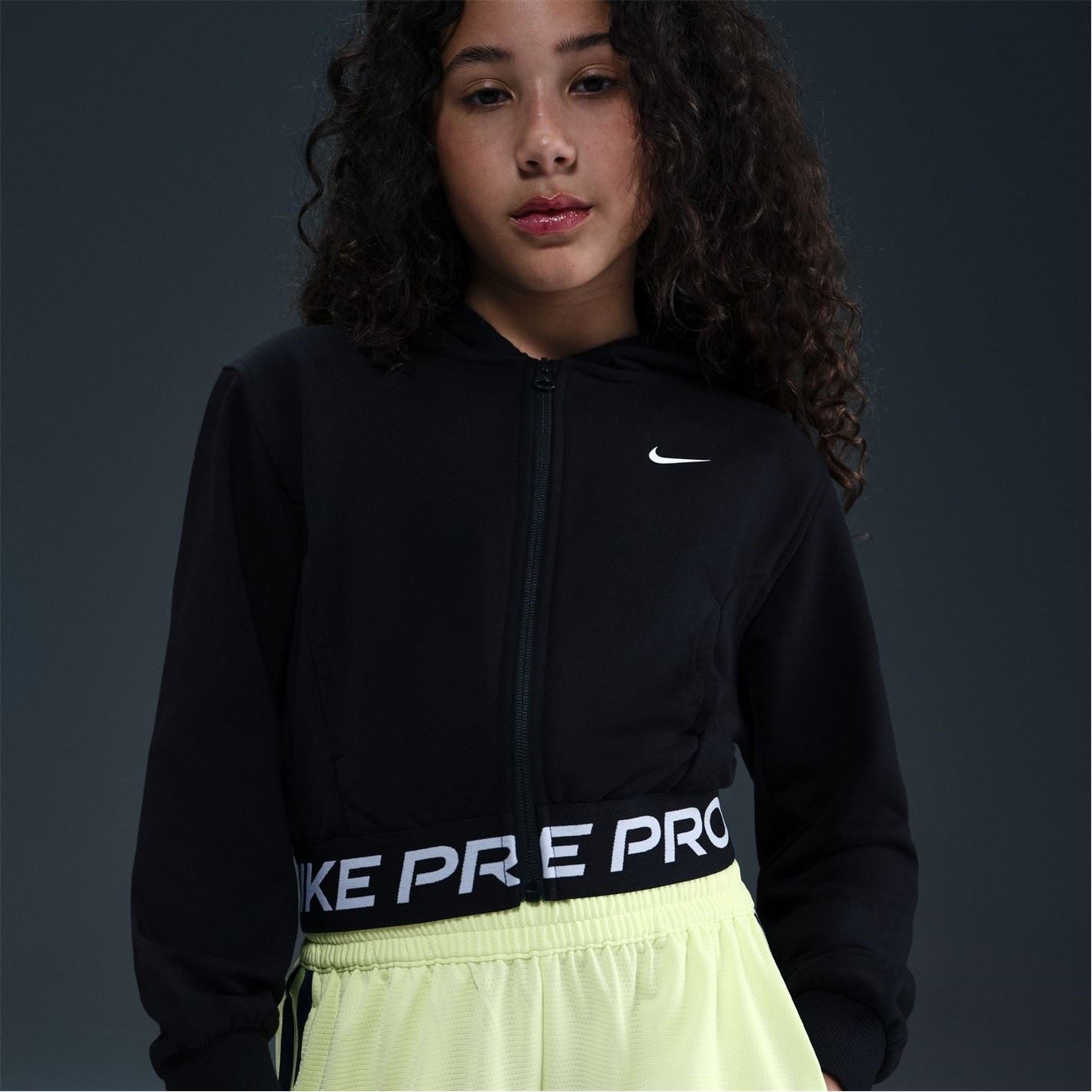 Nike Pro Dri Fit Full Zip Hoodie Juniors