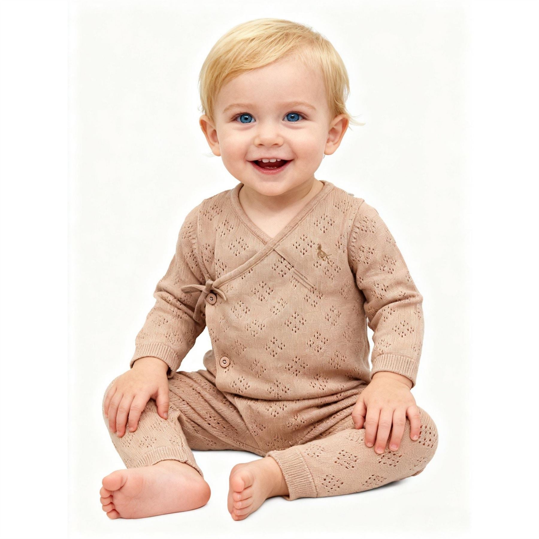 Jack Wills Cotton Long Sleeve Pointelle Sleep Suit