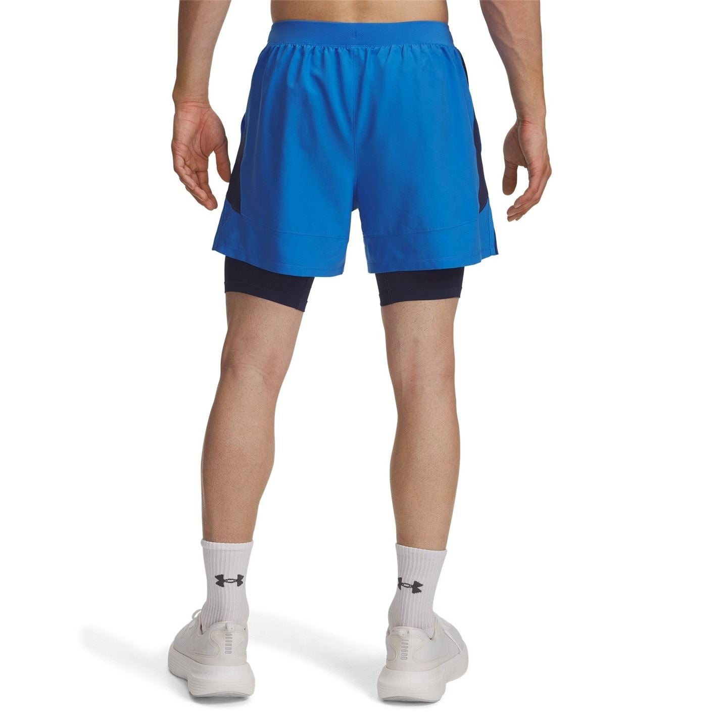 Under Armour Mens Armour Ua Launch 2 In 1 7 Shorts
