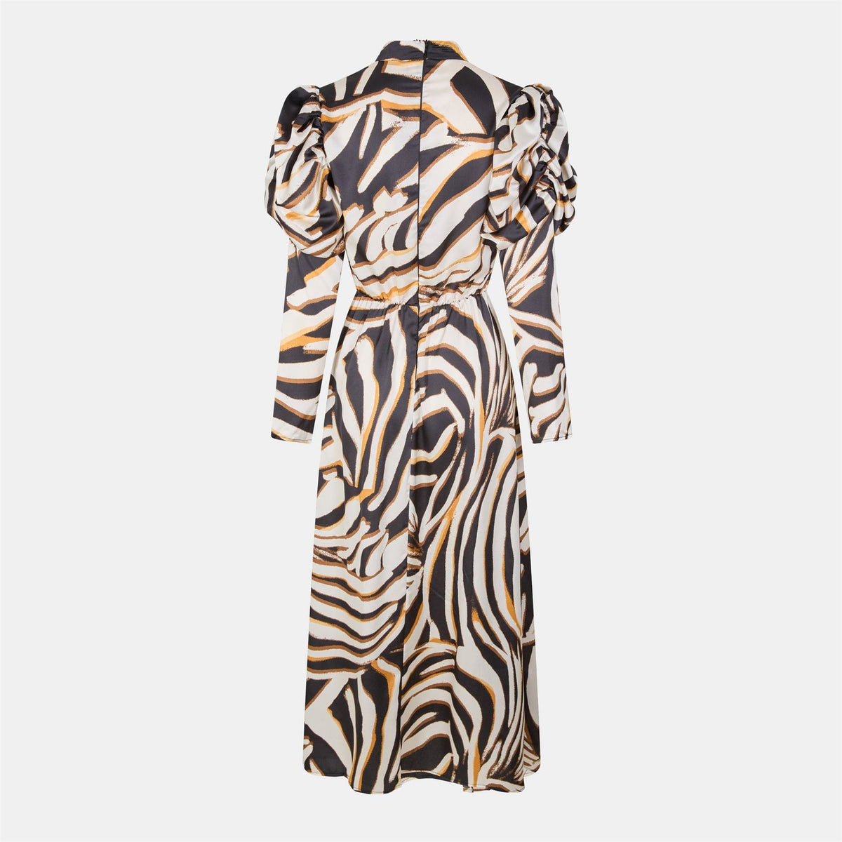 AX Paris Print High Neck Long Puff Sleeve Midi Dress