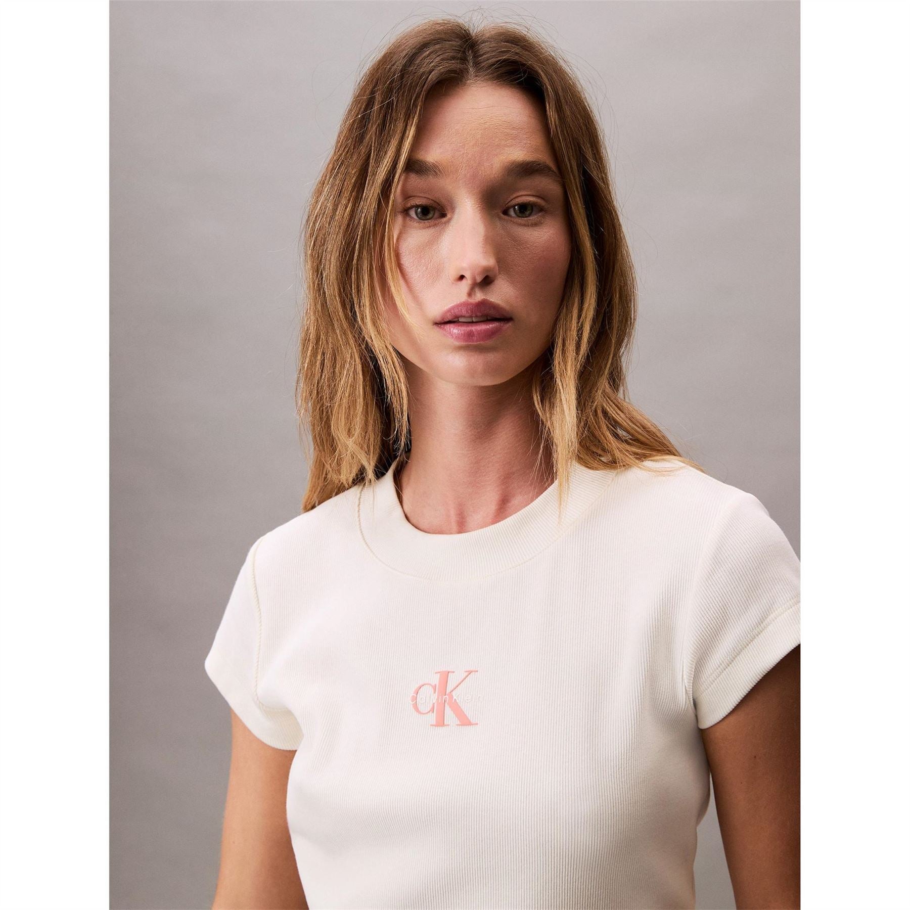 Calvin Klein Jeans Rib Cropped T-Shirt