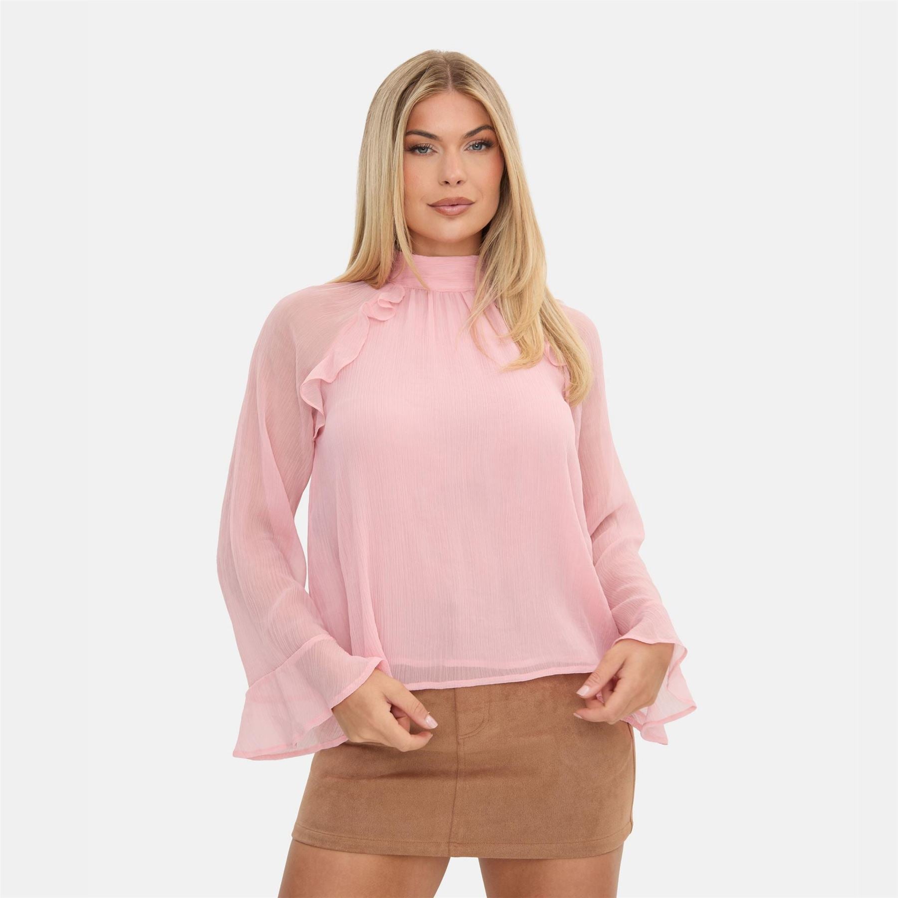 I Saw It First Sleeve Ruffle Blouse