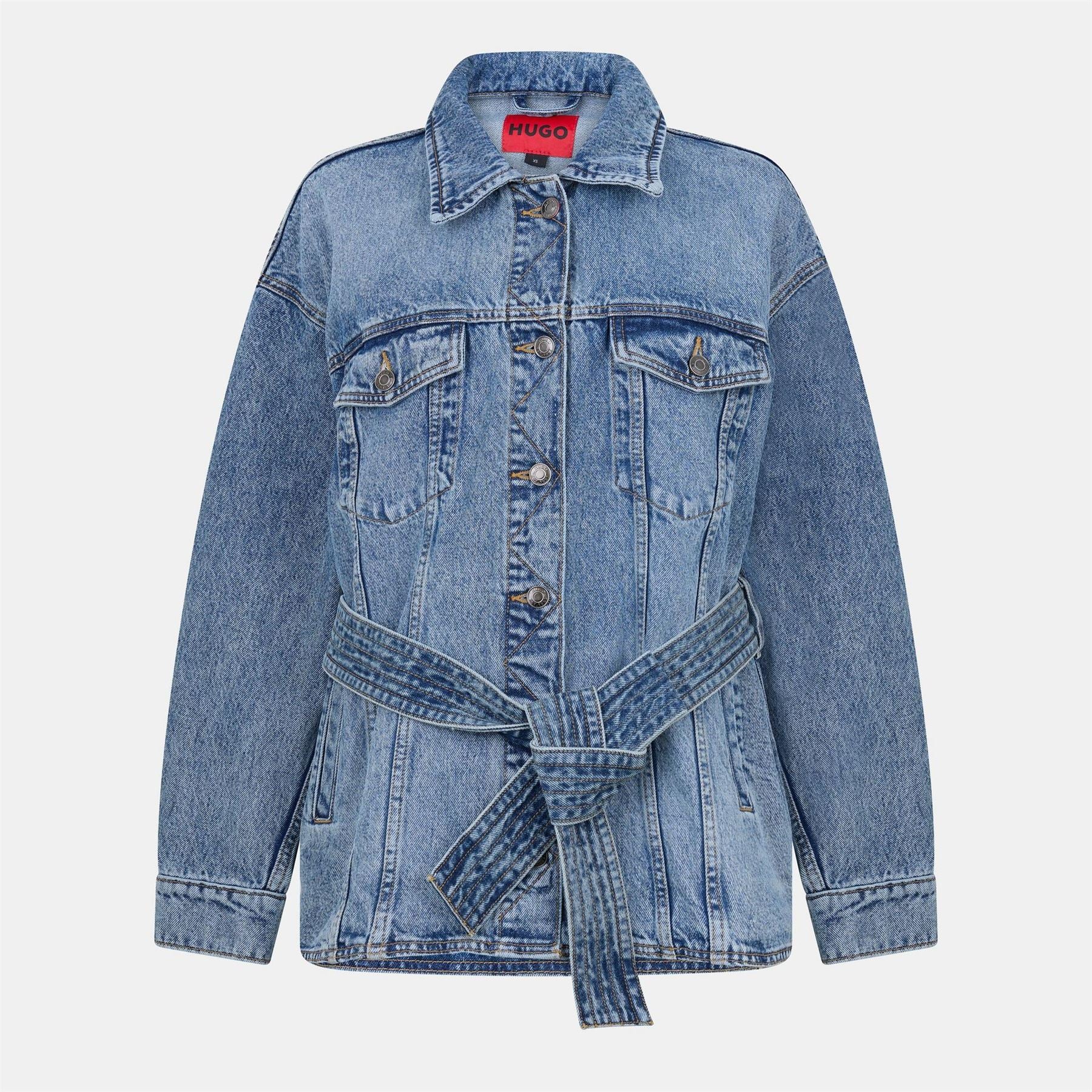 Hugo Icon Solid Patterned Denim Jacket