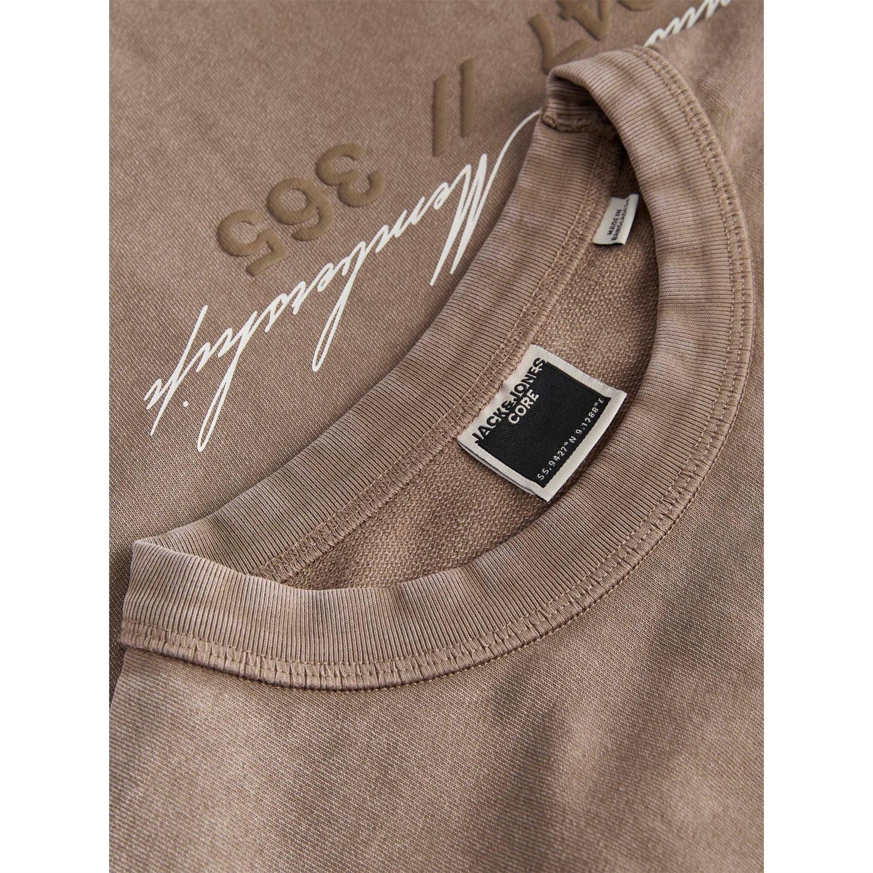 Jack and Jones Athletico Lettering Graphic Long Sleeve Sweatshirt