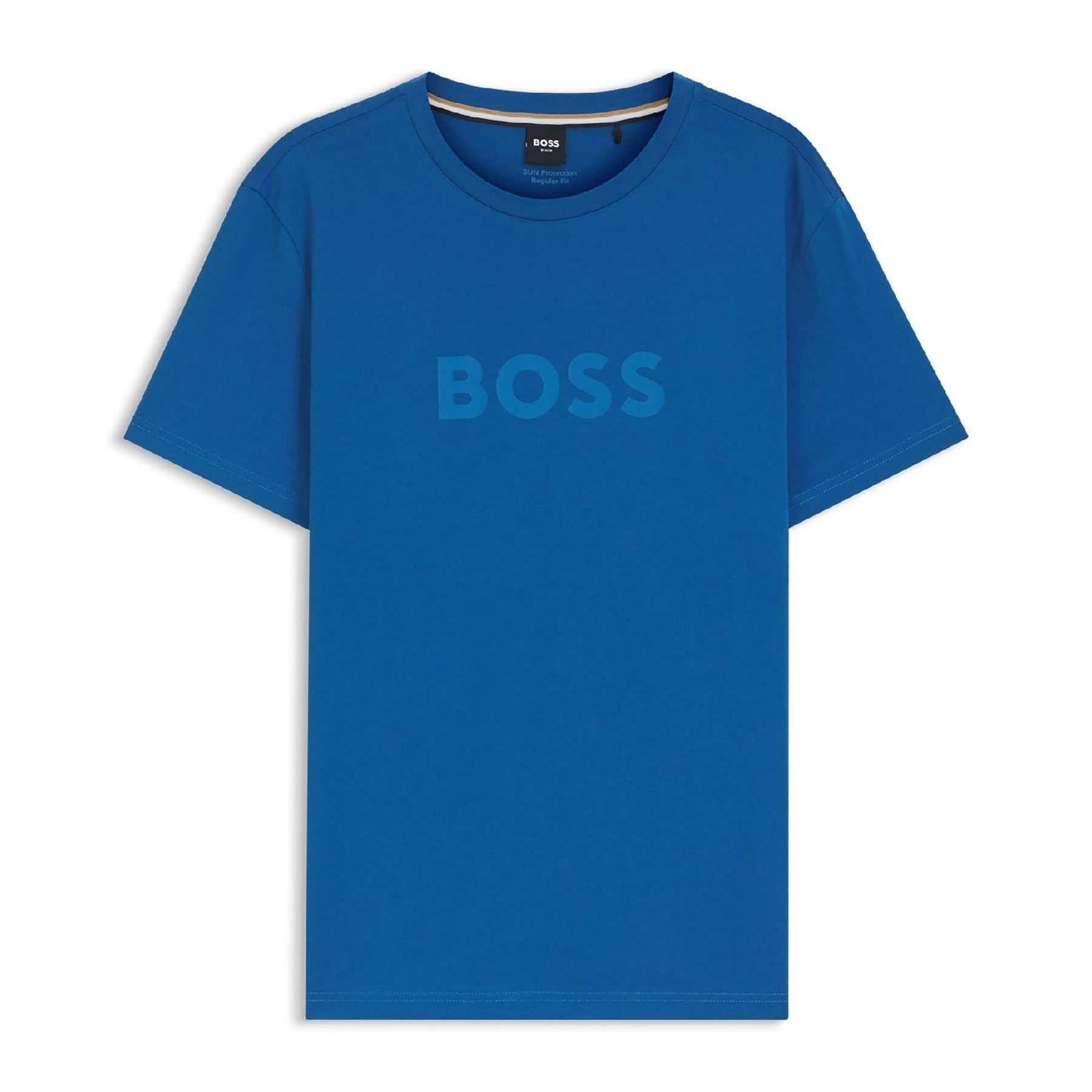 Boss Wordmark Central Logo Crew Neck Short Sleeve T-Shirt