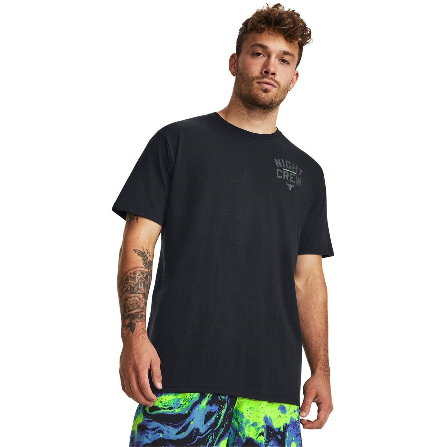 Under Armour Project Rock Night Graphic Crew Neck T-Shirt