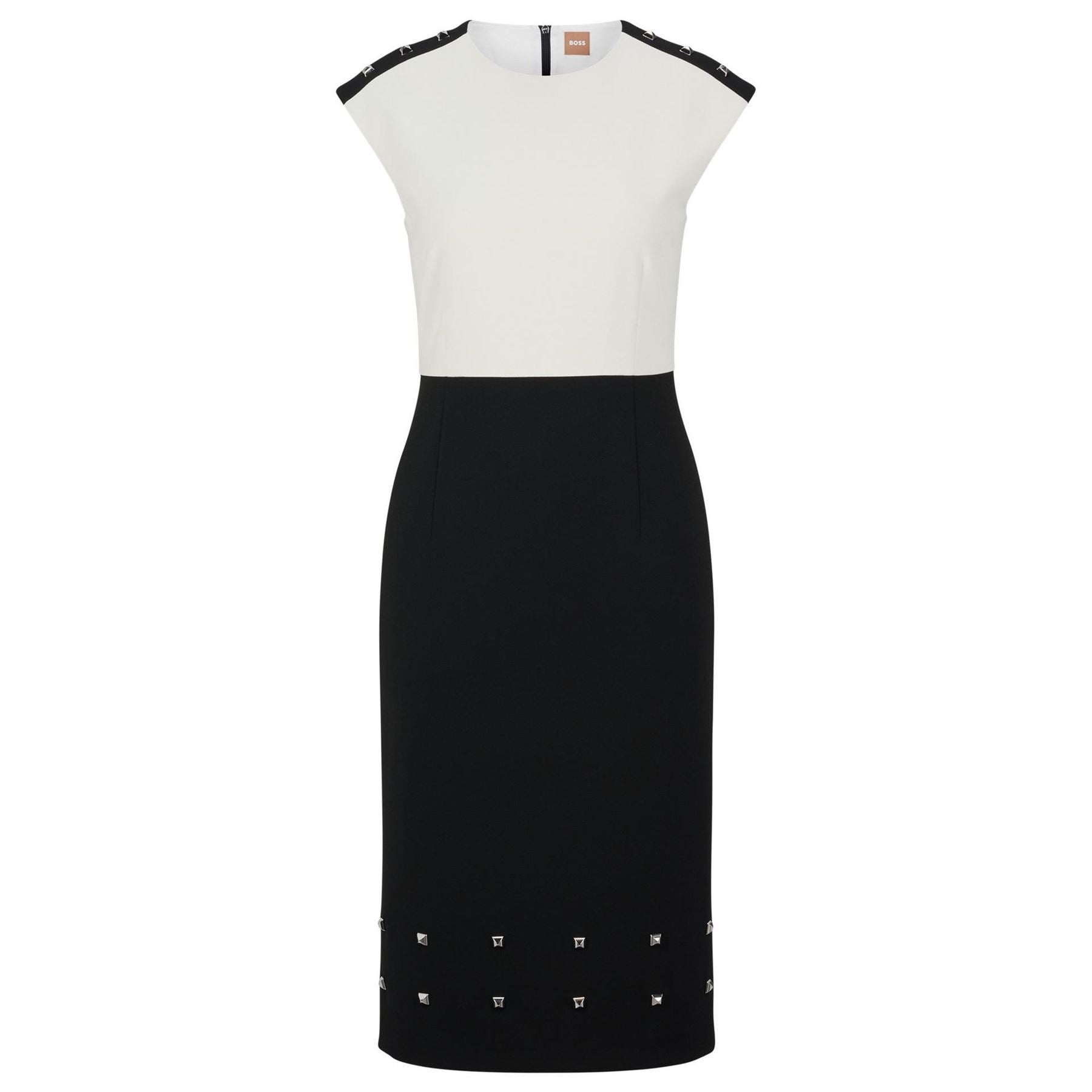Boss Devoka1 Jewel Neck Sleeveless Midi Dress
