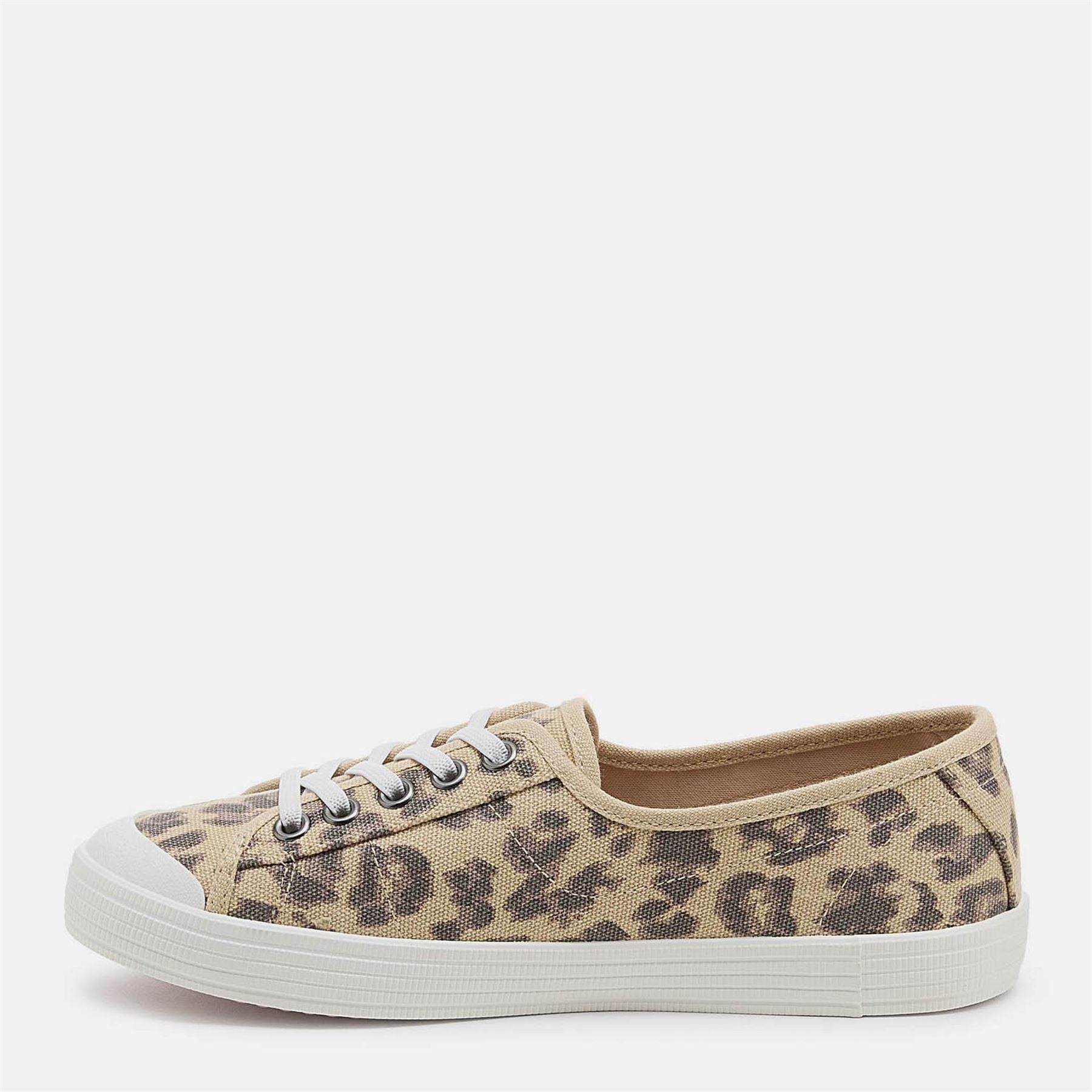Rocket Dog Chow Chow Sum Ld99 Leopard Lace Up Canvas Low Top Sneakers