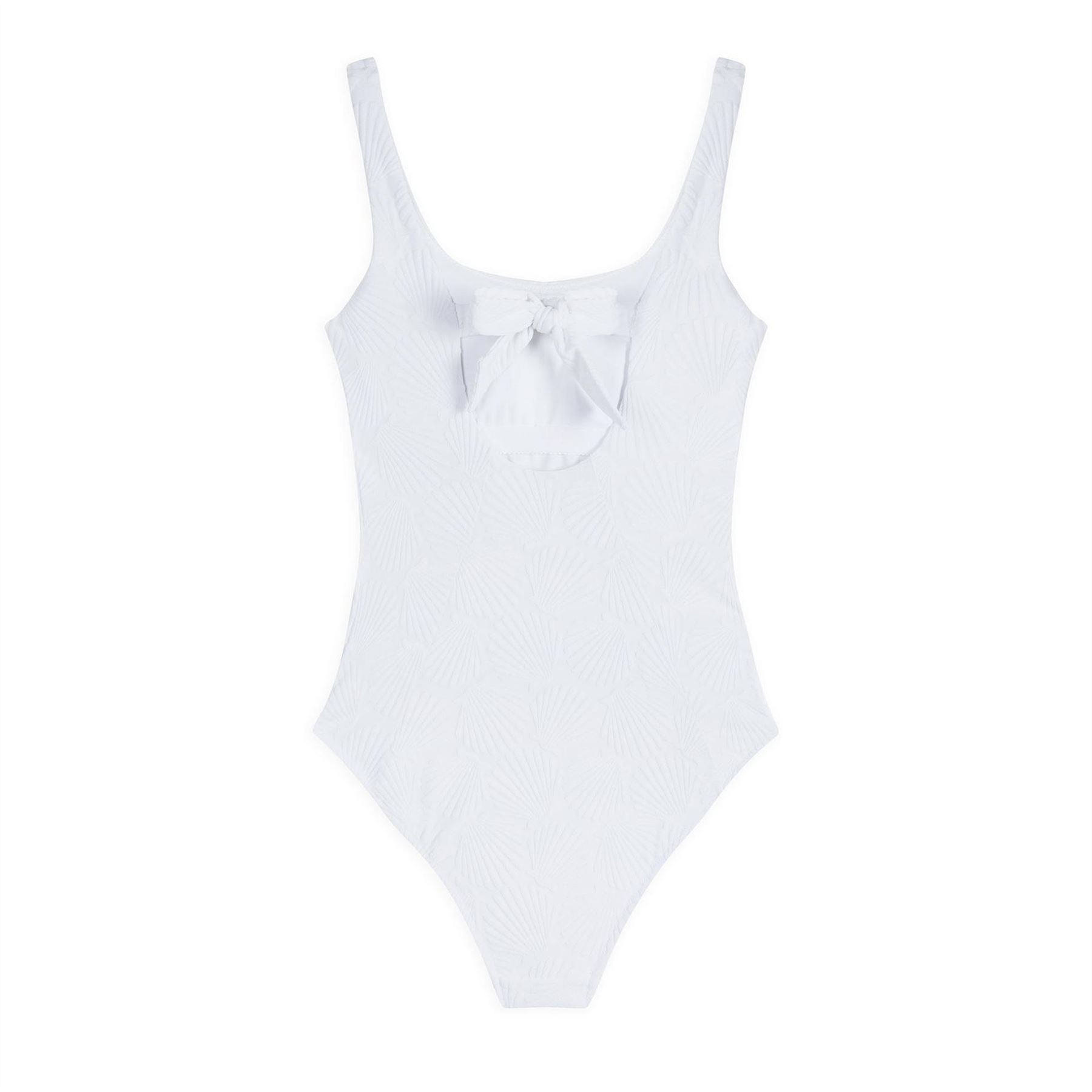 Chelsea Peers Sweetheart Tie Back Textured Swimsuit