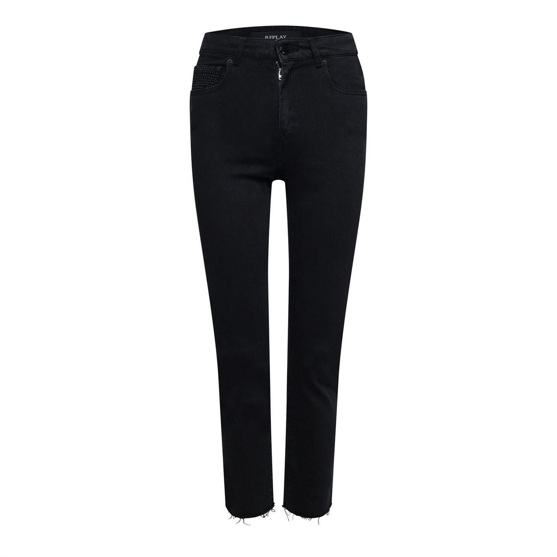 Replay Slim Fit Cigarette Cropped Jeans