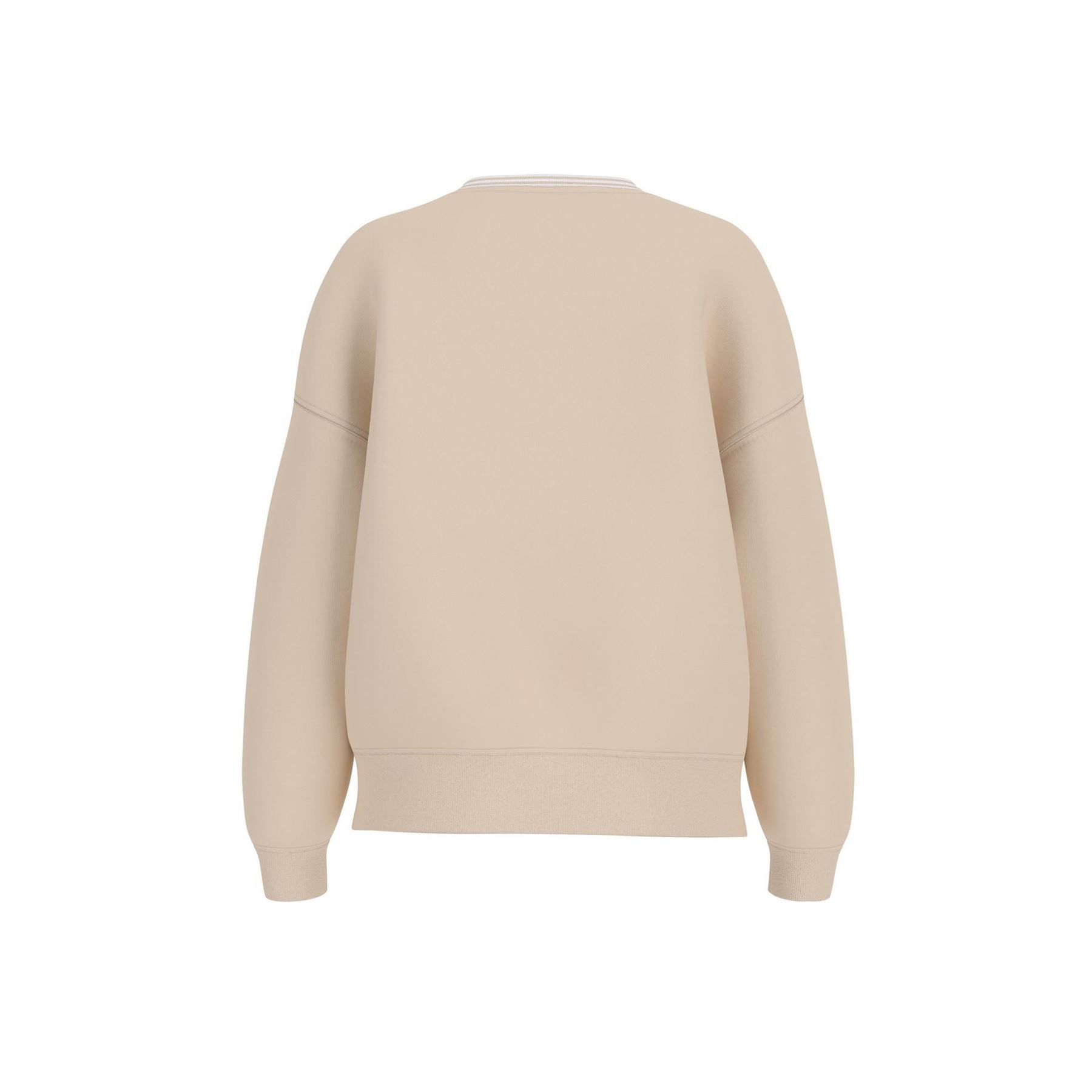 Guess Embroidered Lacoste Lettering Crew Neck Long Sleeve Sweatshirt