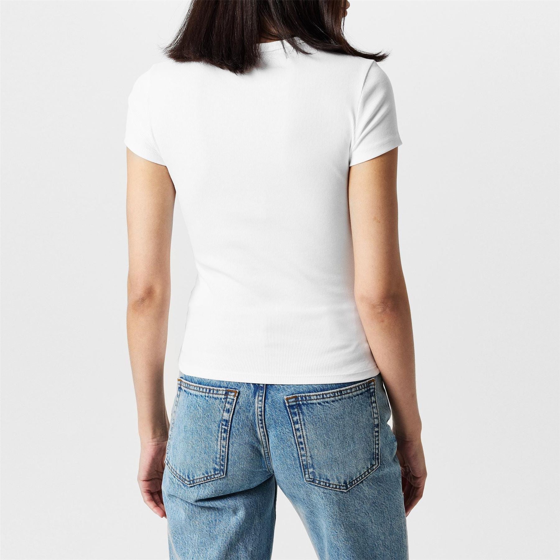 Tommy Jeans Slim Essential Rib Short Sleeve T-Shirt