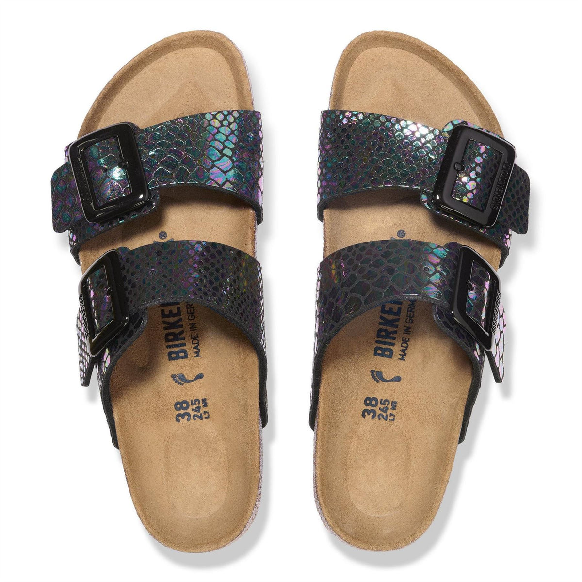 Birkenstock Sydney Cushion Snake Patterned Slides