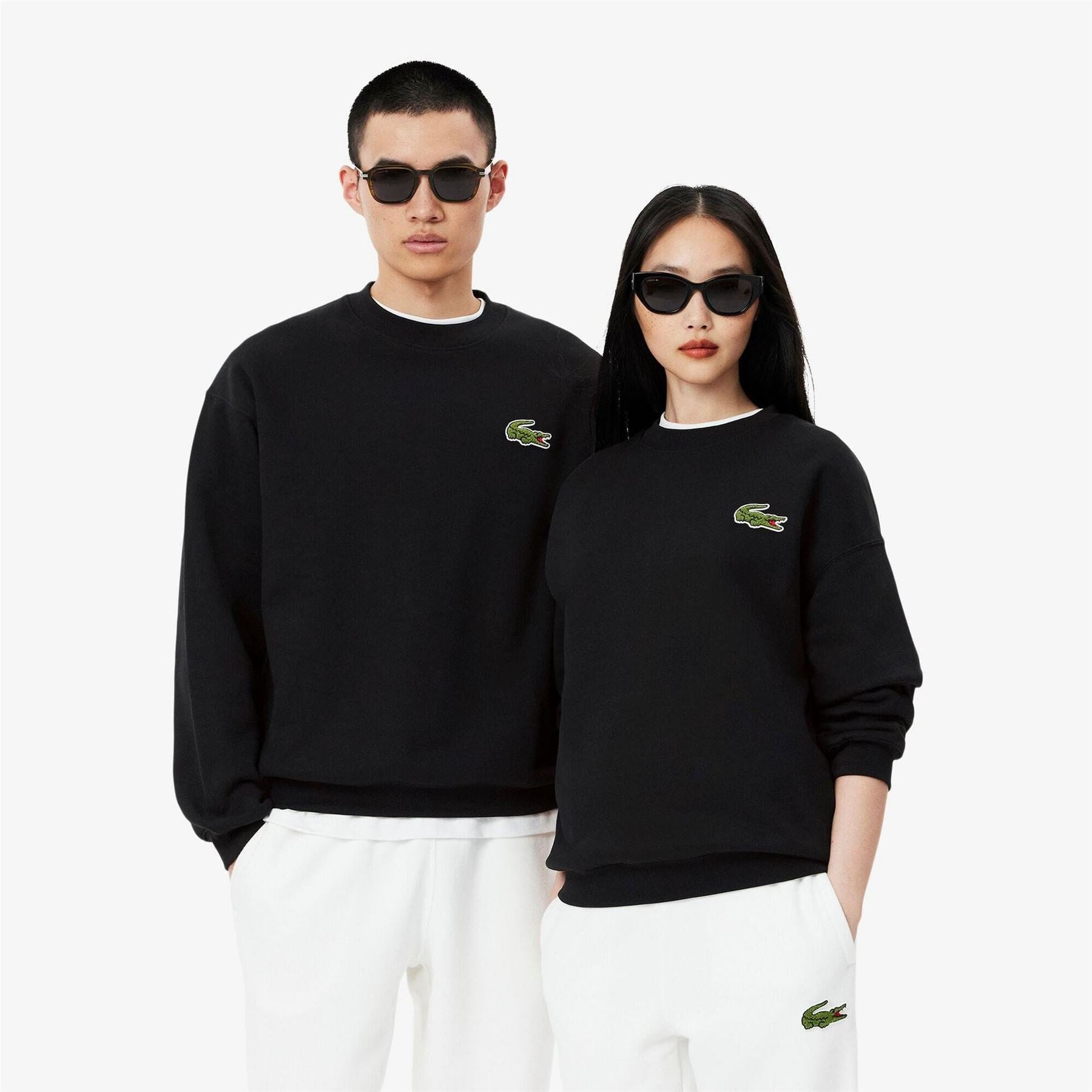 Lacoste Fit Badge Accent Fleece Sweatshirt