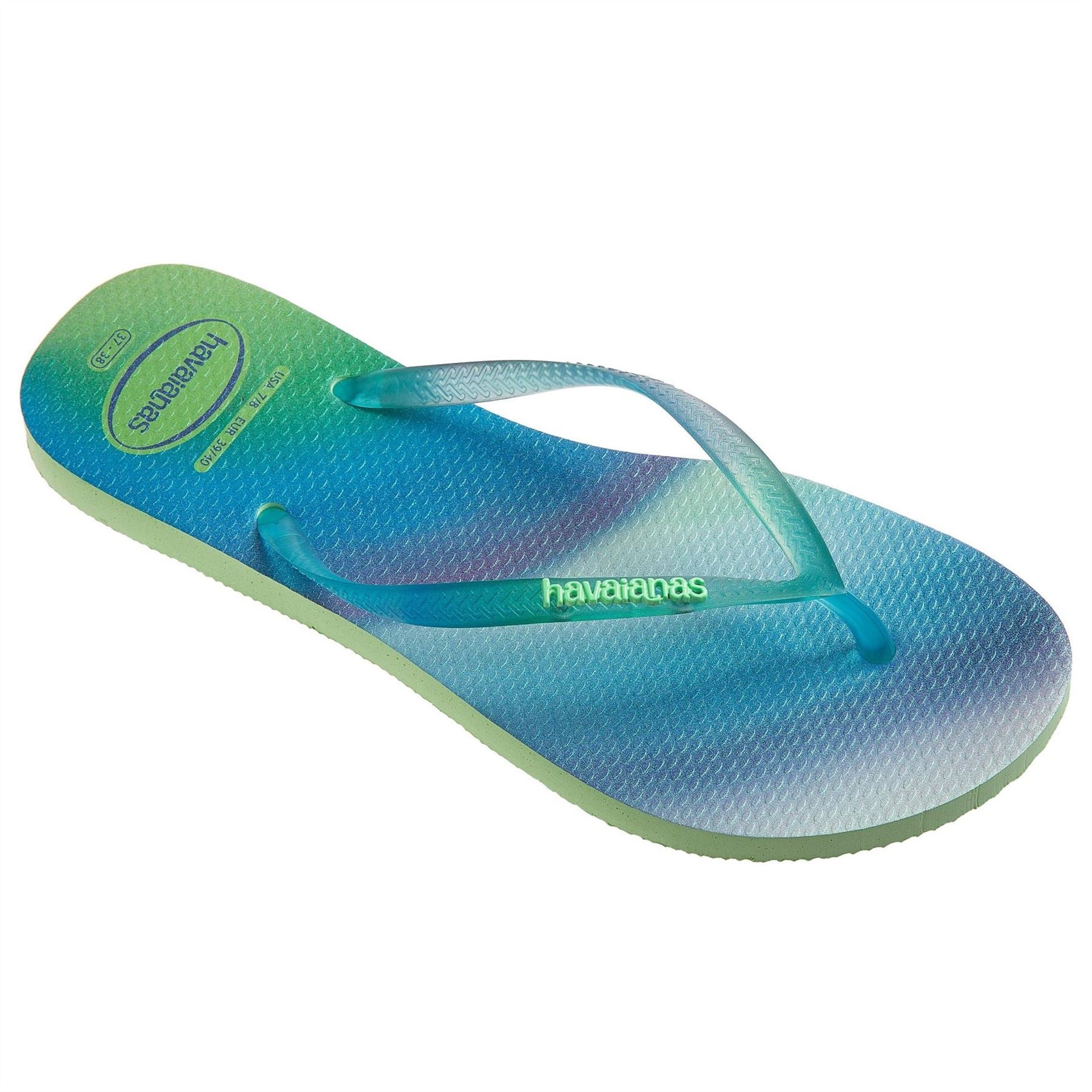 Havaianas Womens Hav. Slim Metallic Rainbow Citronel Flip Flops