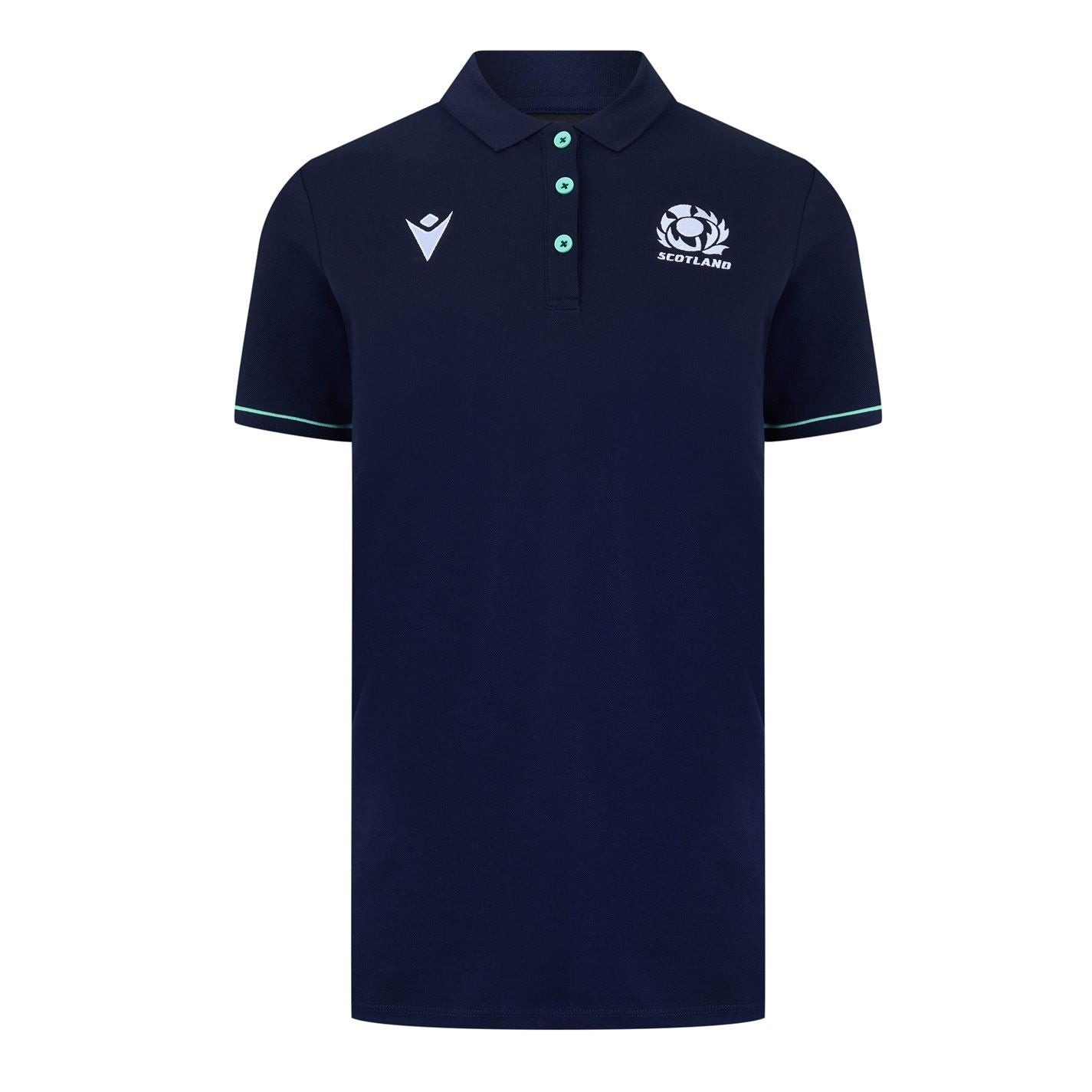 Macron Womens Scotland Rugby Union Polo Shirt 2024